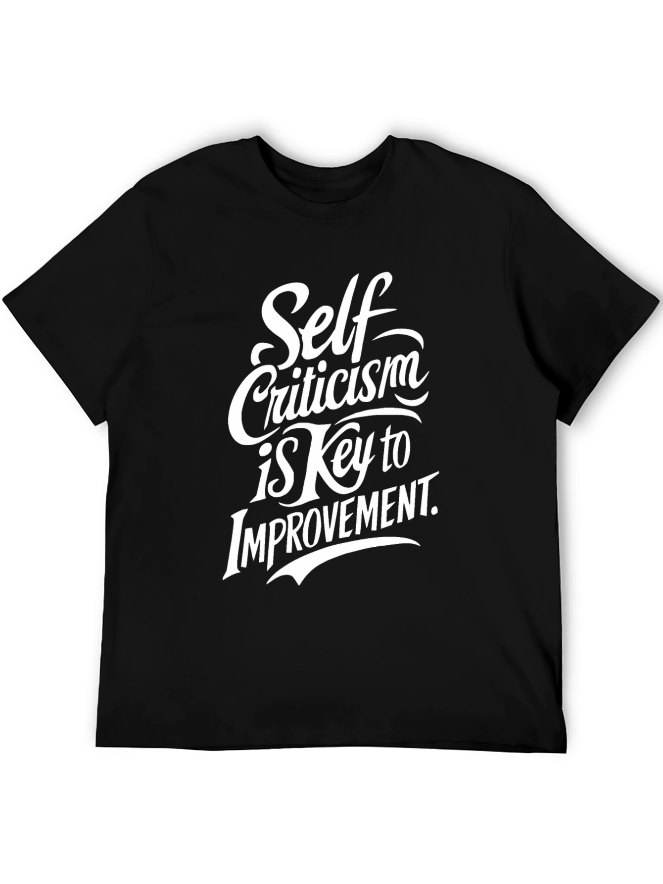 Black Self Criticism Key to Improvement Graphic Tee view 5