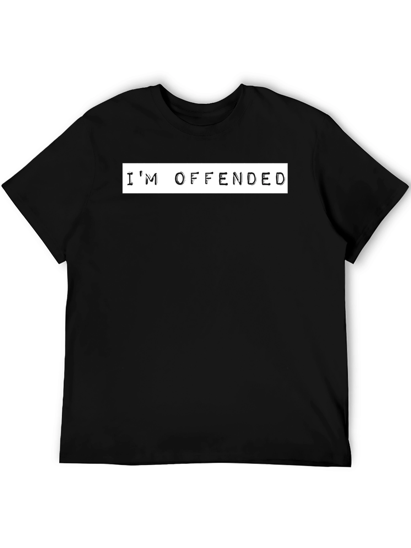 Black I'm Offended Graphic Tee - Men's Black T-Shirt view 5