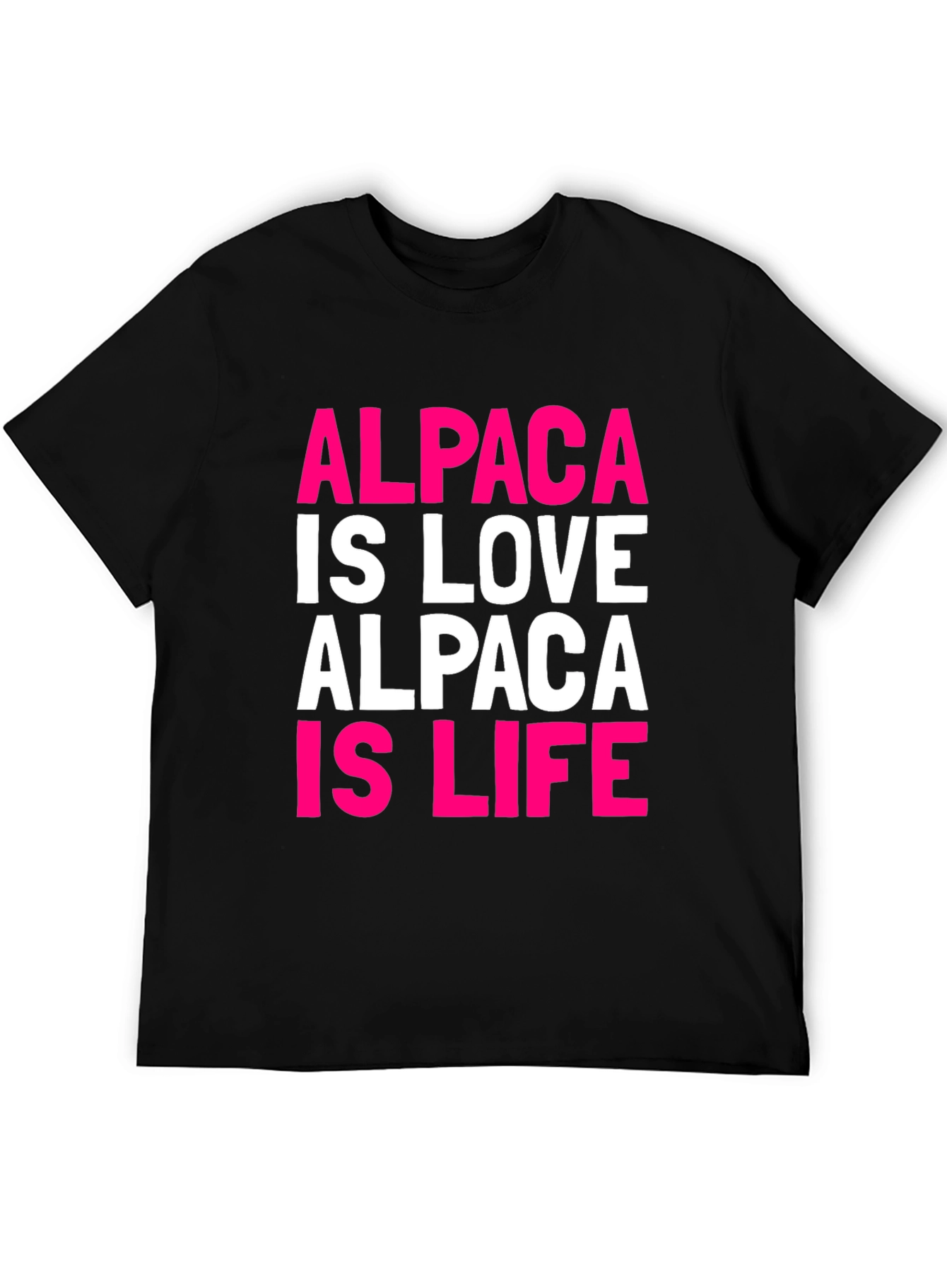 Black Alpaca Love T-Shirt - Trendy Graphic Tee view 5