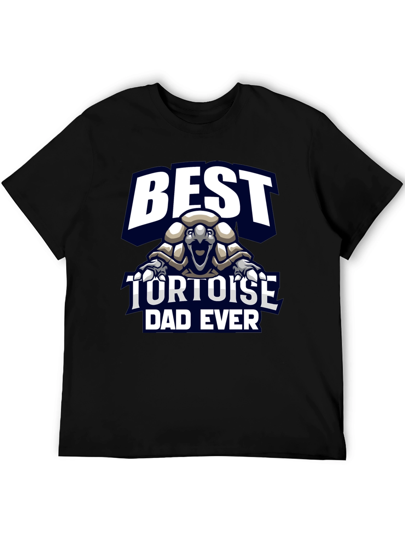 Black Best Tortoise Dad Ever Graphic T-Shirt view 5