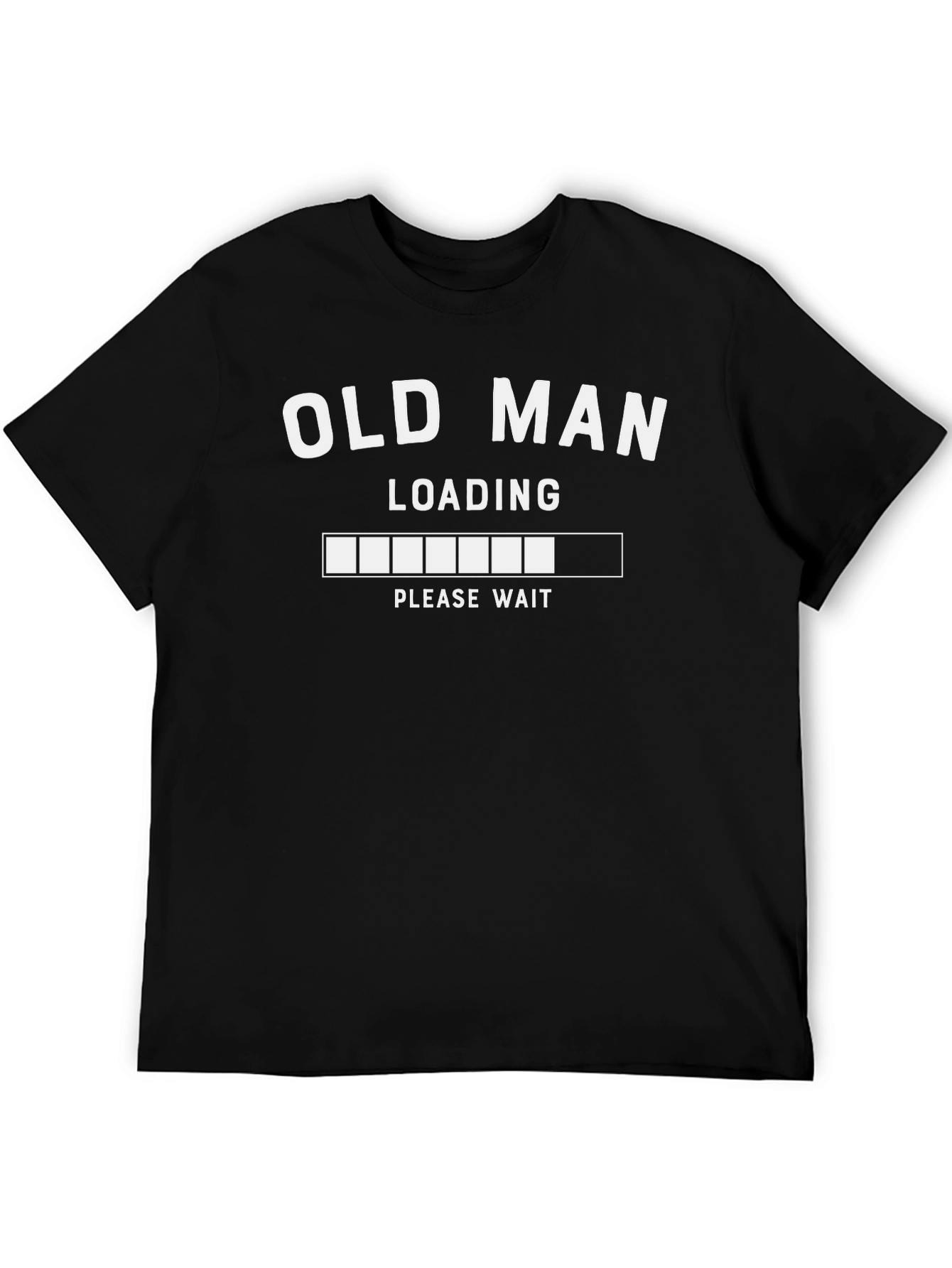 Black Old Man Loading Funny Graphic T-Shirt view 5