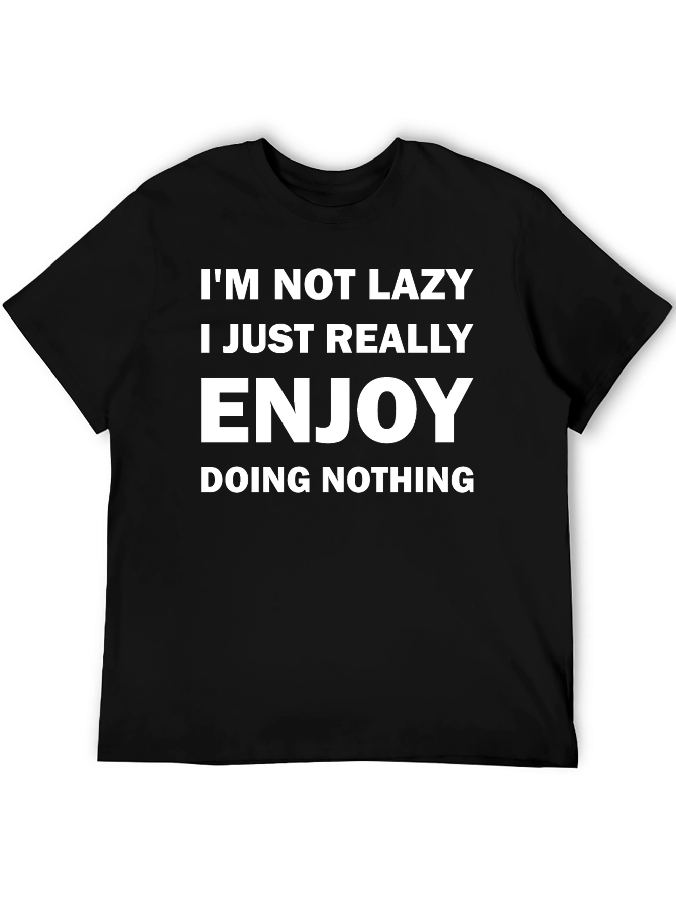 Black Funny I'm Not Lazy Graphic Tee view 5