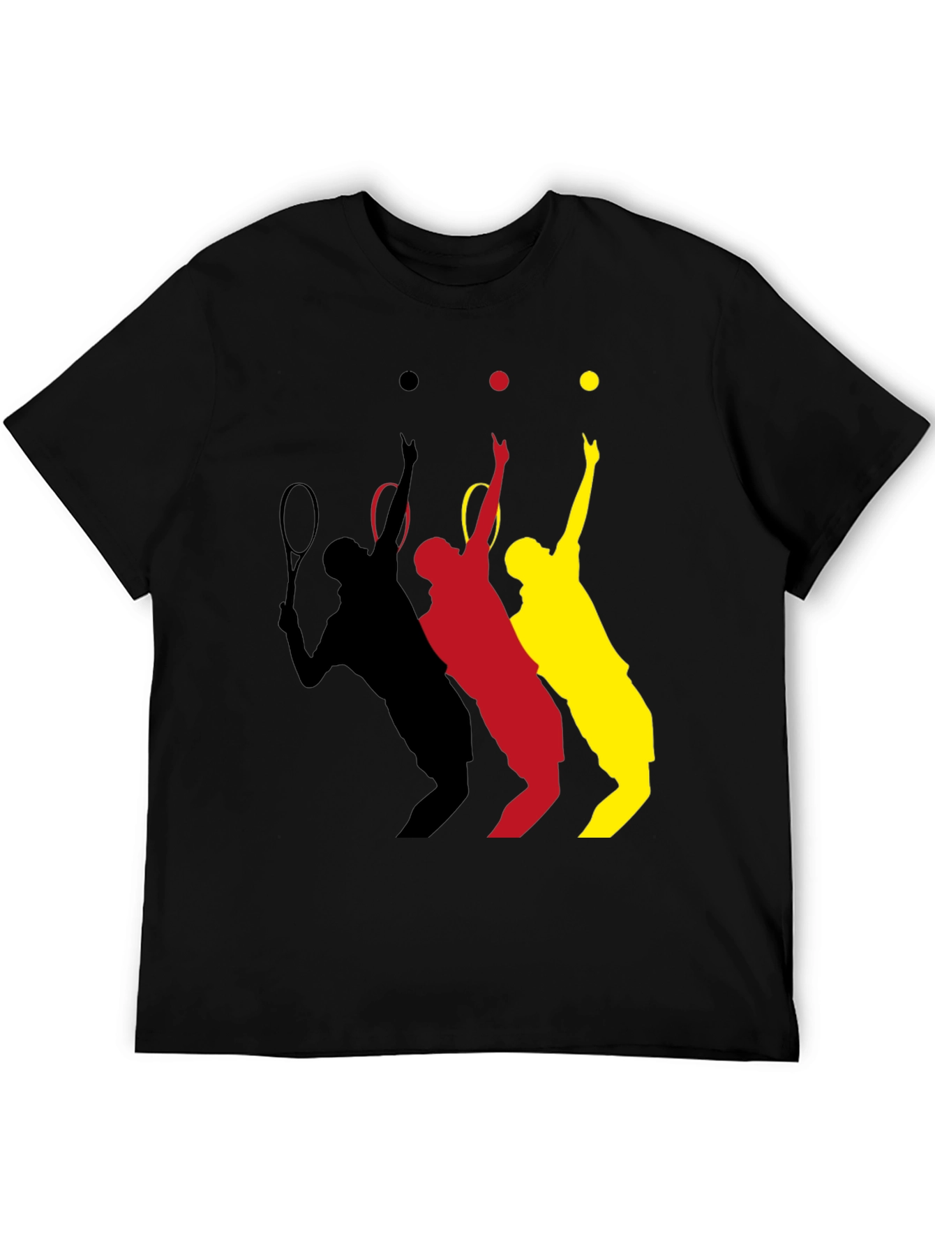 Black Tennis Player T-Shirt - Black view 5