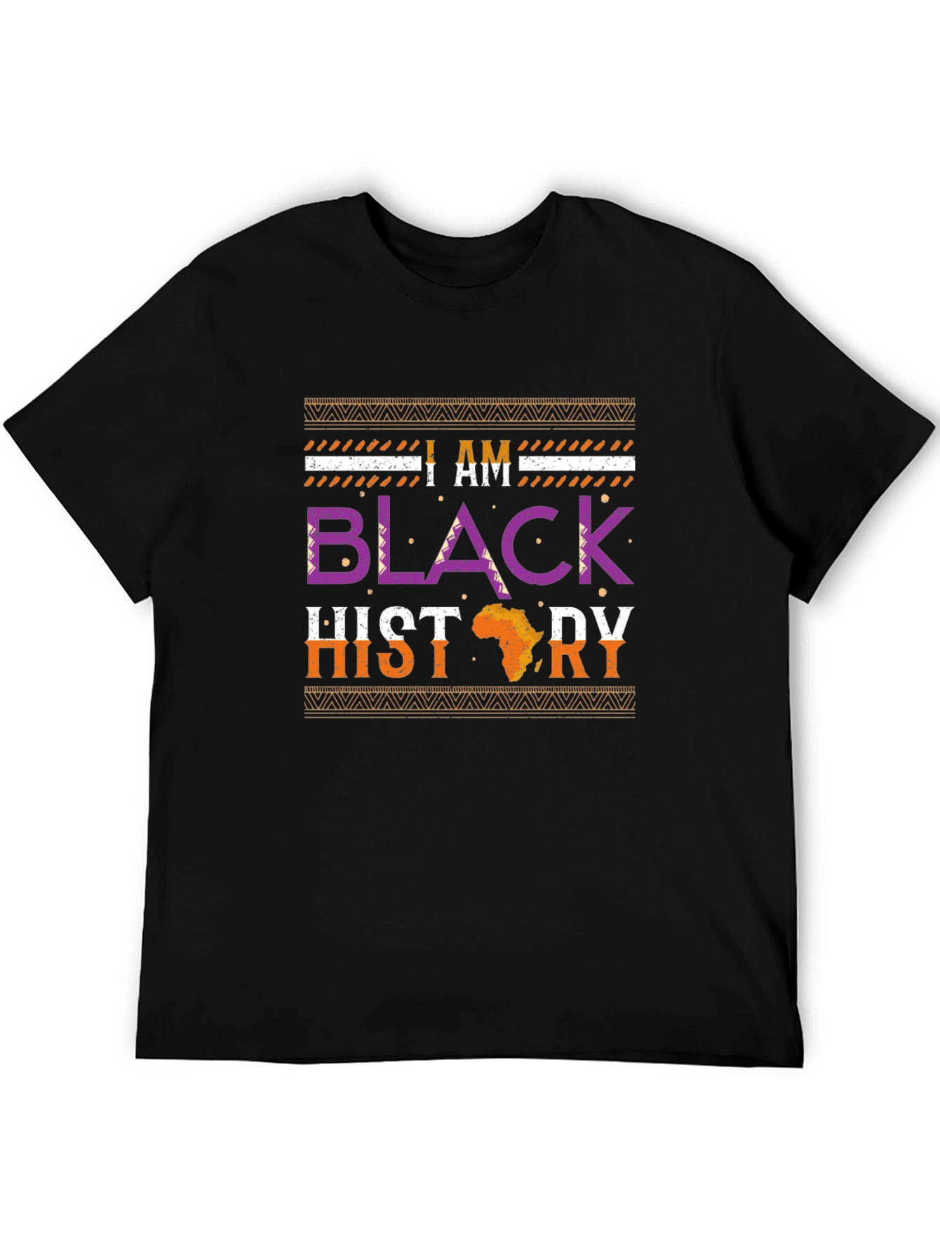Black I Am Black History T-Shirt view 5