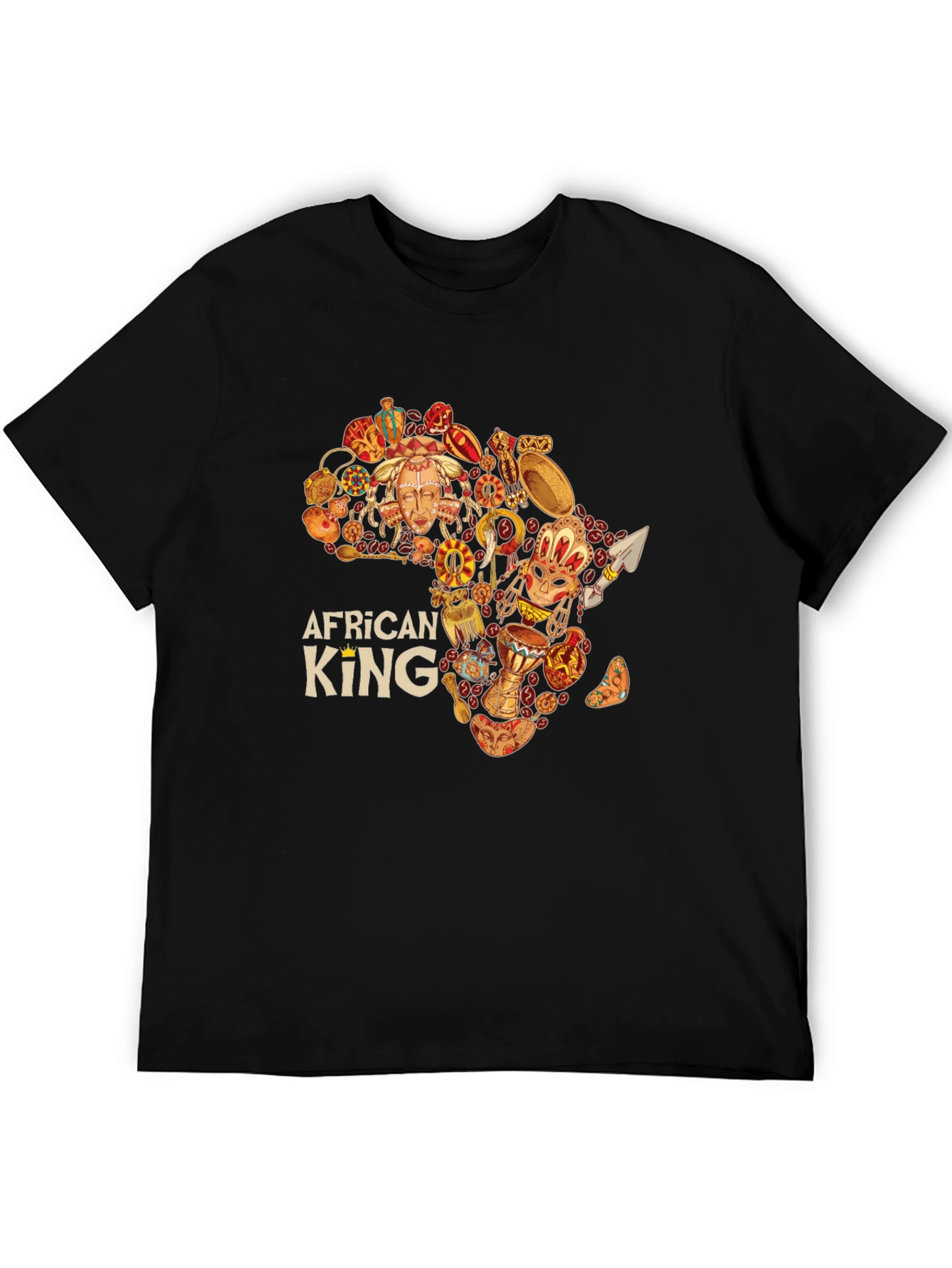 Black African King Black Graphic Tee  view 5