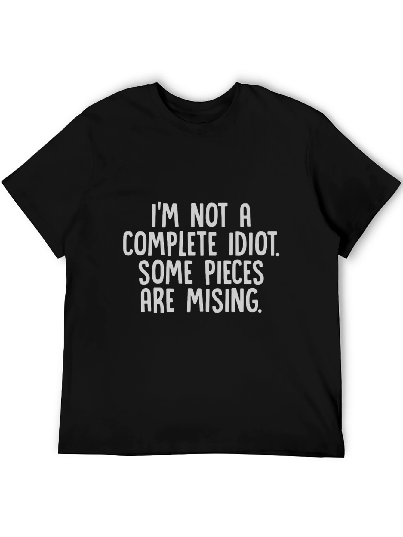 Black Funny 'Not a Complete Idiot' Graphic Tee view 5