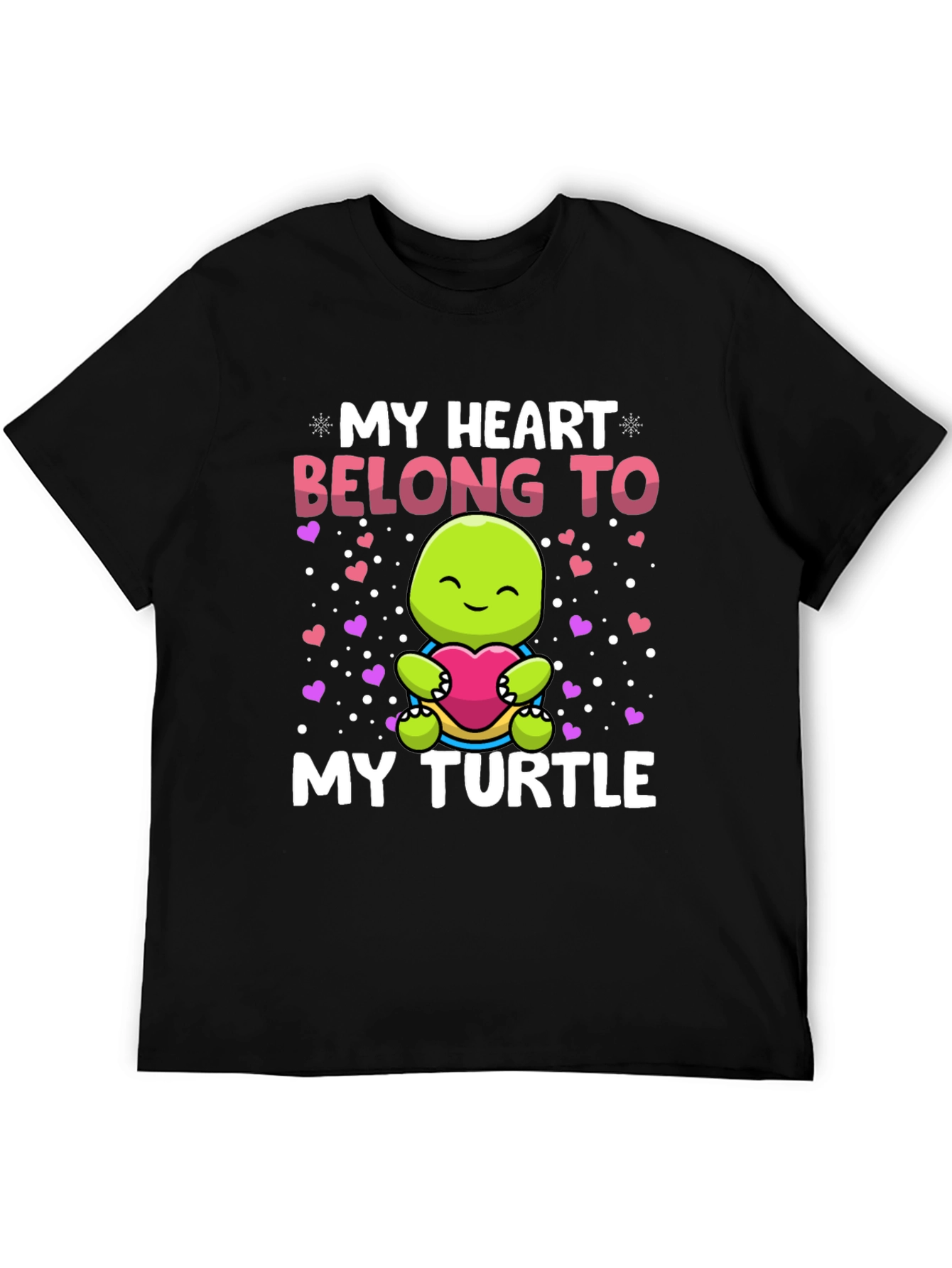 Black My Heart Belongs To My Turtle T-Shirt view 5