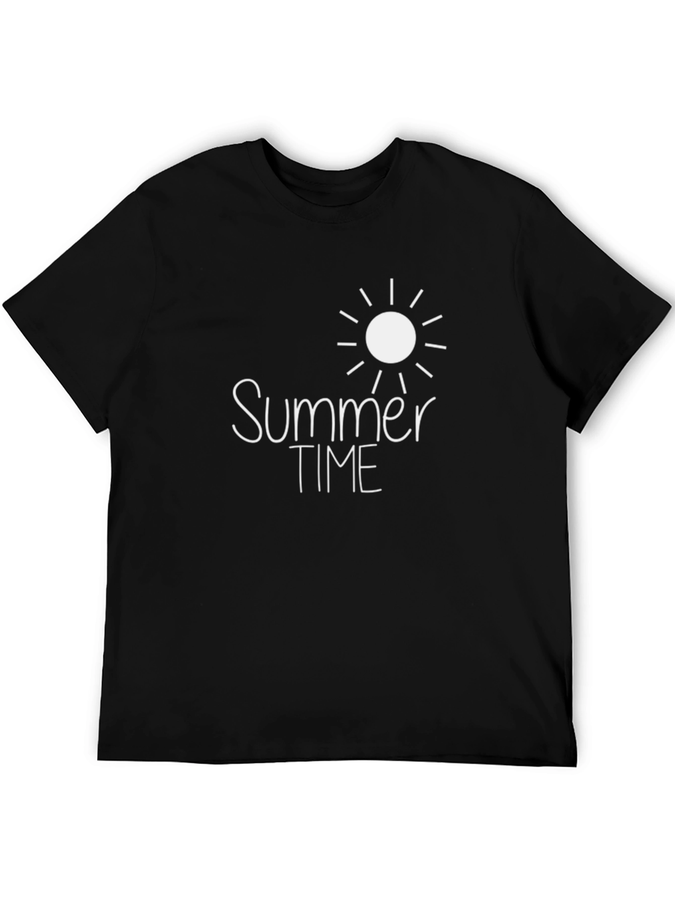 Black Summer Time Graphic Tee - Black view 5