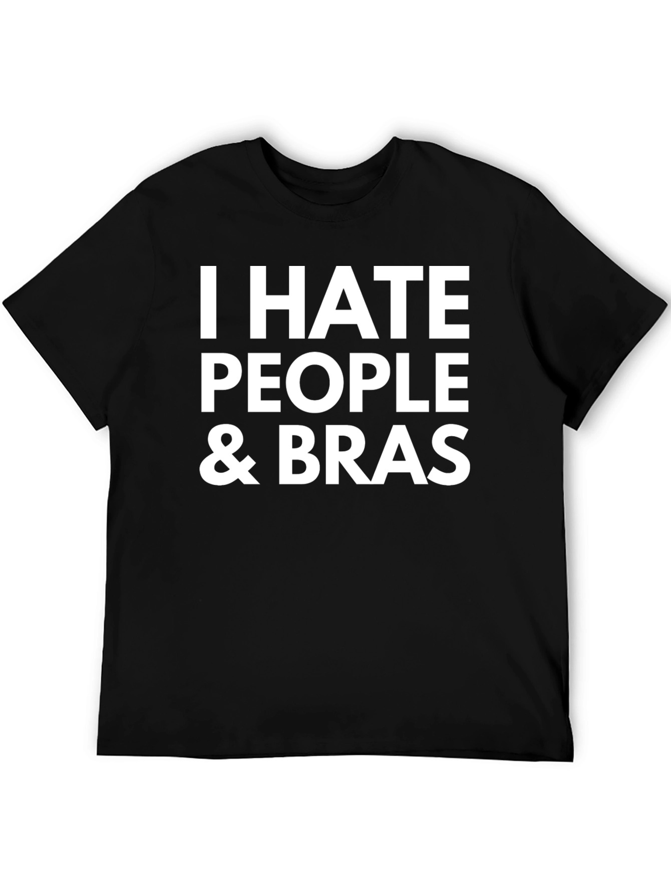 Black I Hate People & Bras Graphic T-Shirt view 5