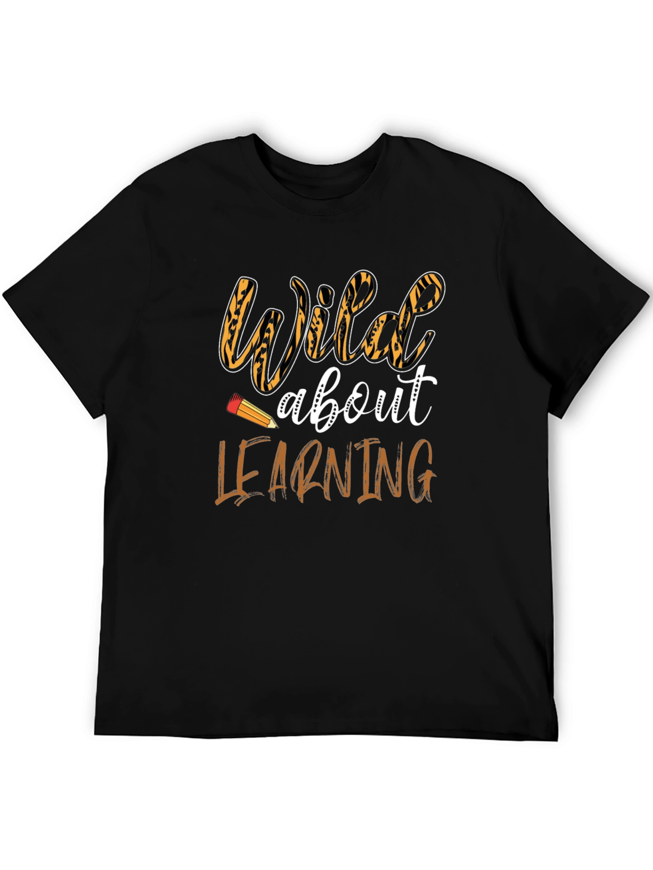 Black Wild About Learning T-Shirt - Black view 5