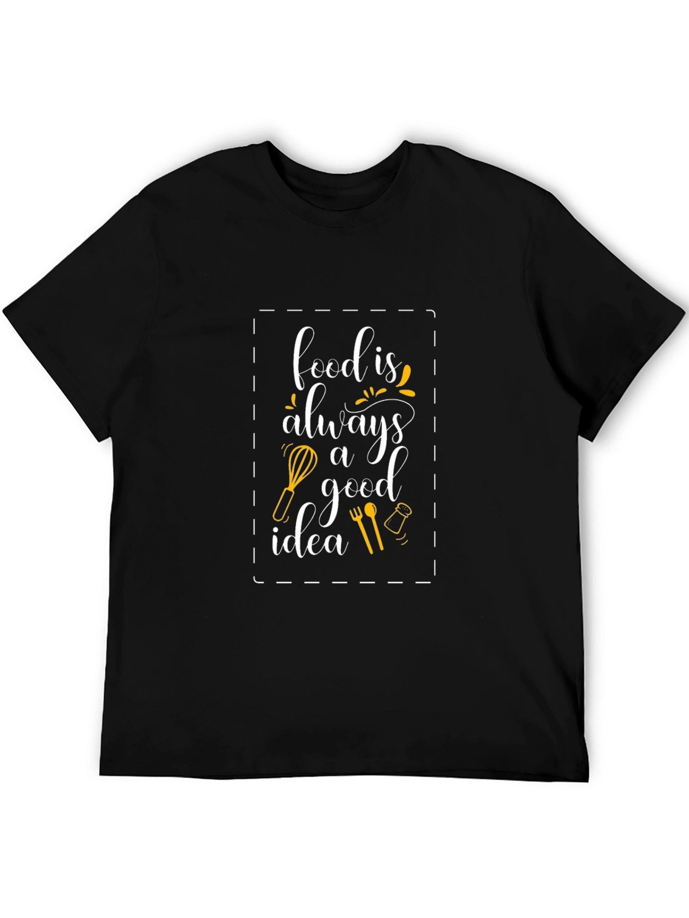 Black Food is Always a Good Idea - Black T-shirt view 5