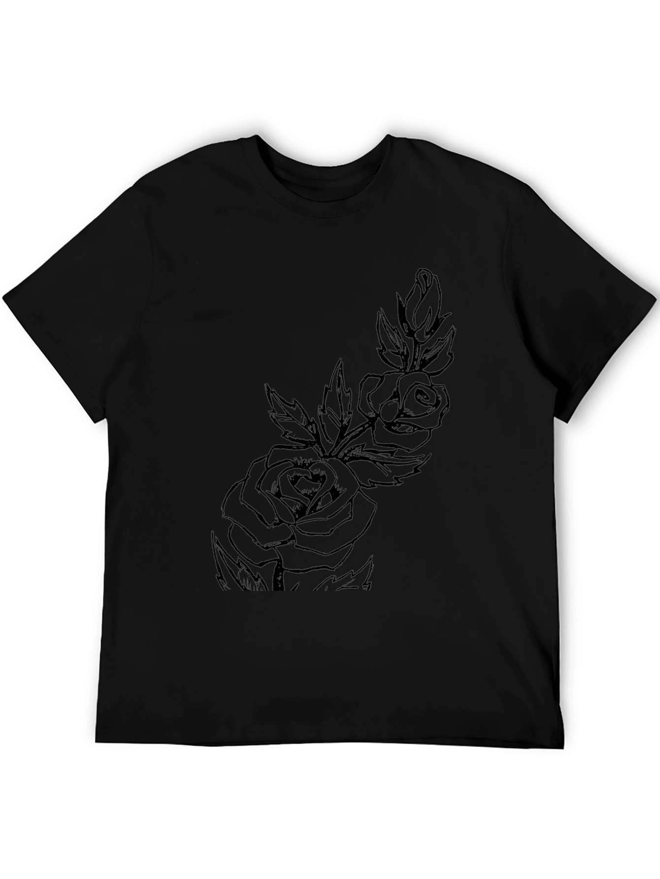 Black Black Rose Graphic Tee - Stylish & Edgy view 5