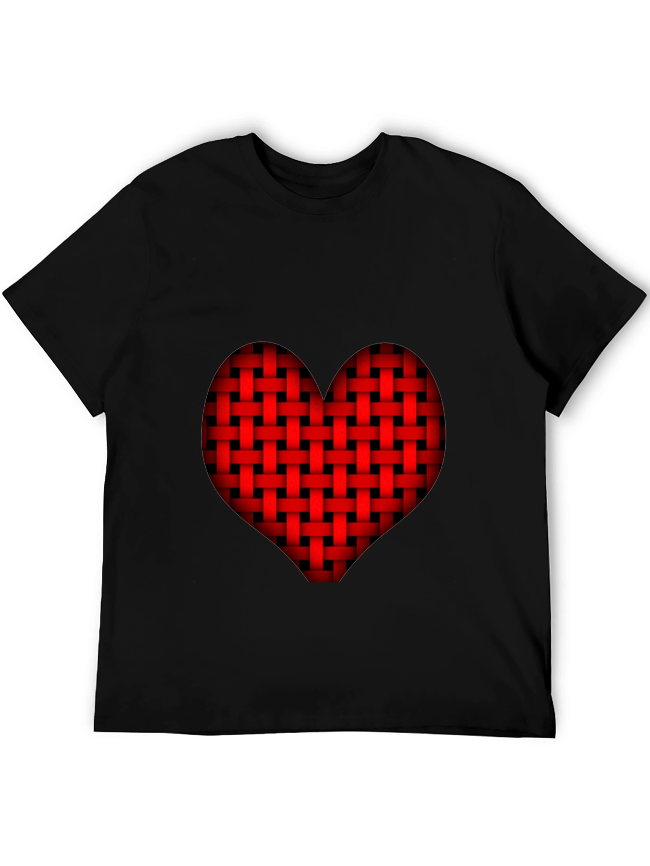 Woven Heart Graphic Tee - Black - 5
