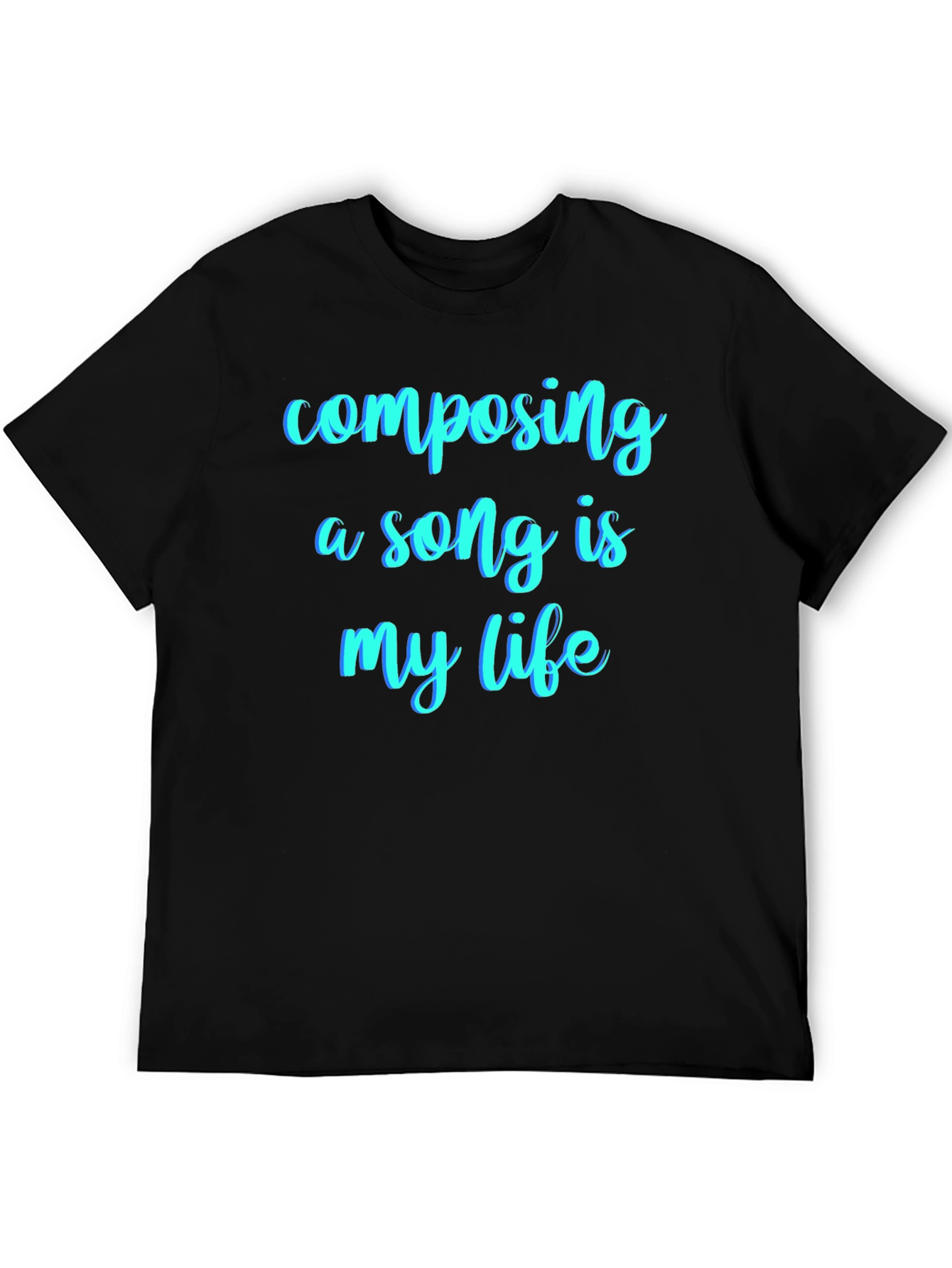 Black Composing a Song is My Life Graphic T-Shirt view 5