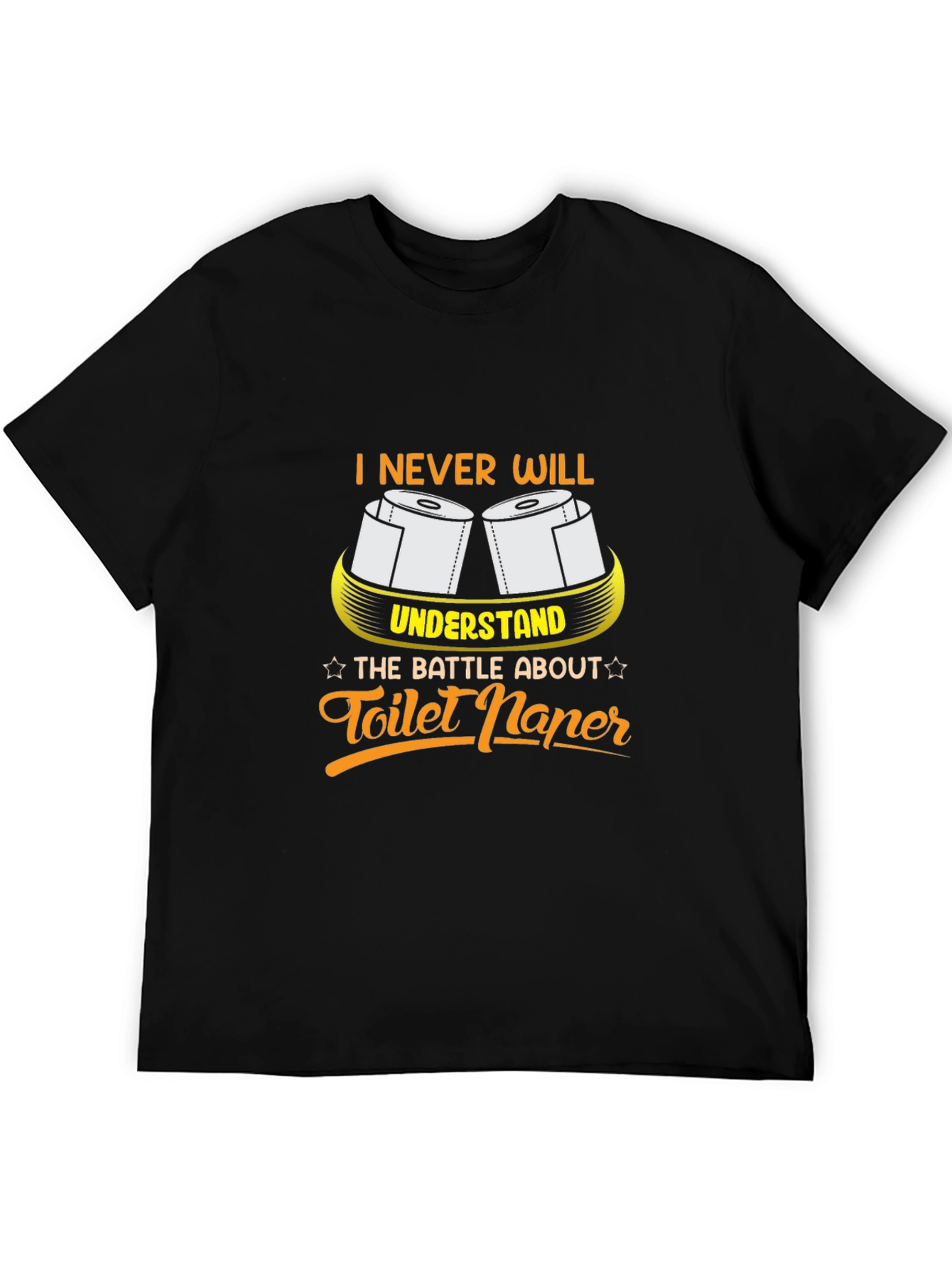 Black I Never Will Understand Toilet Paper T-Shirt view 5