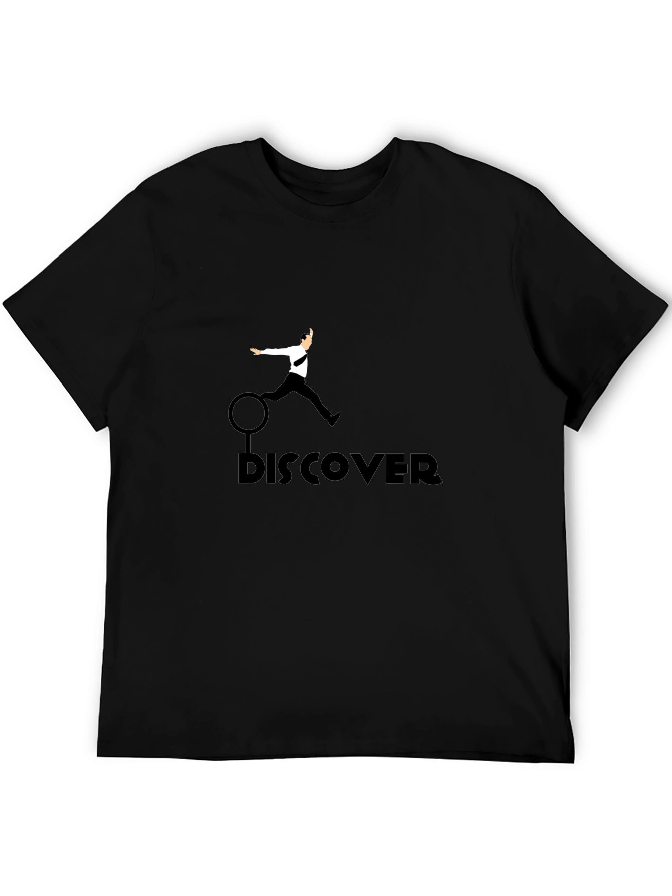 Black Discover Black T-Shirt for Men view 5