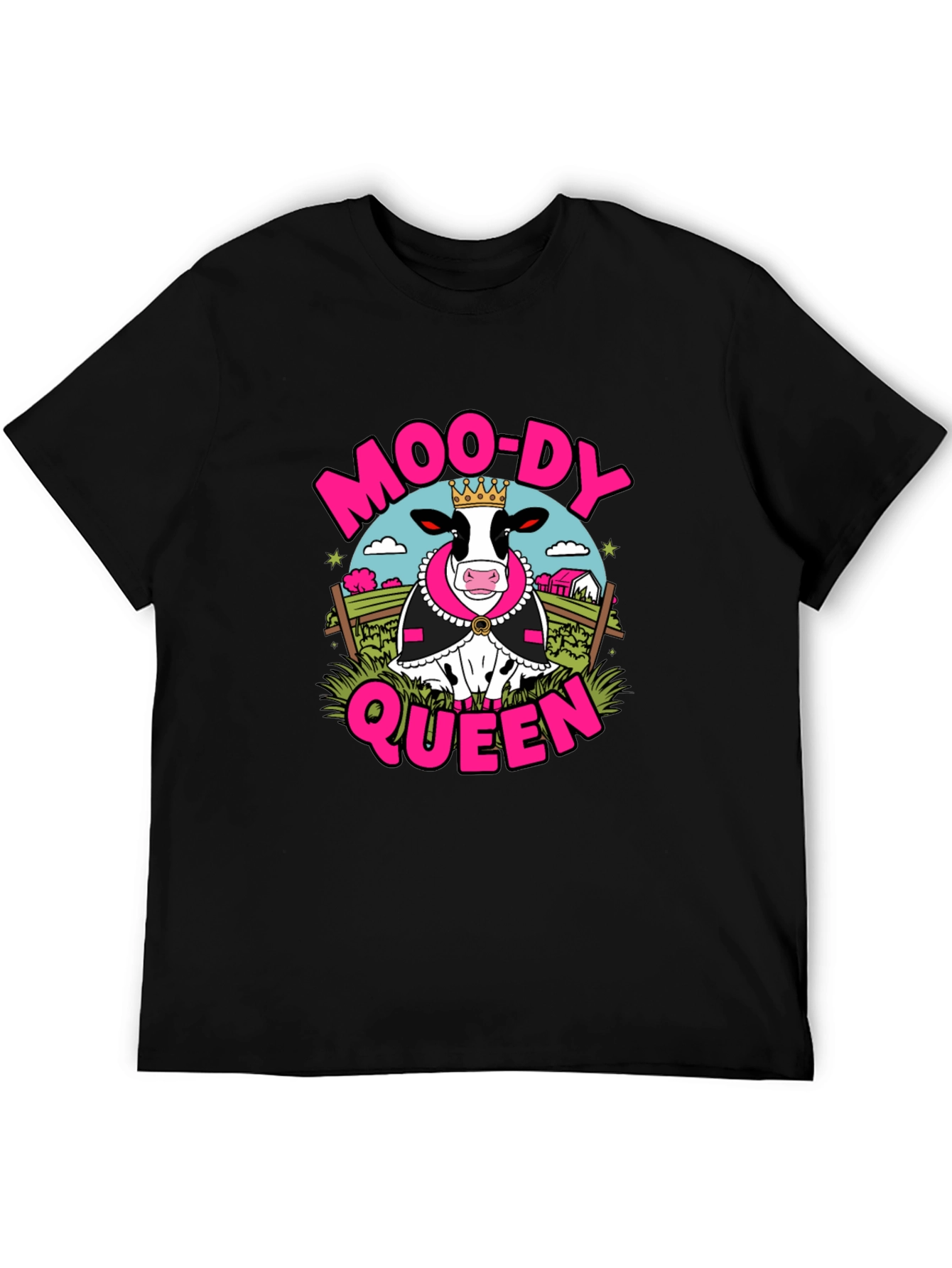 Black Moo-Dy Queen T-Shirt - Black Graphic Tee view 5