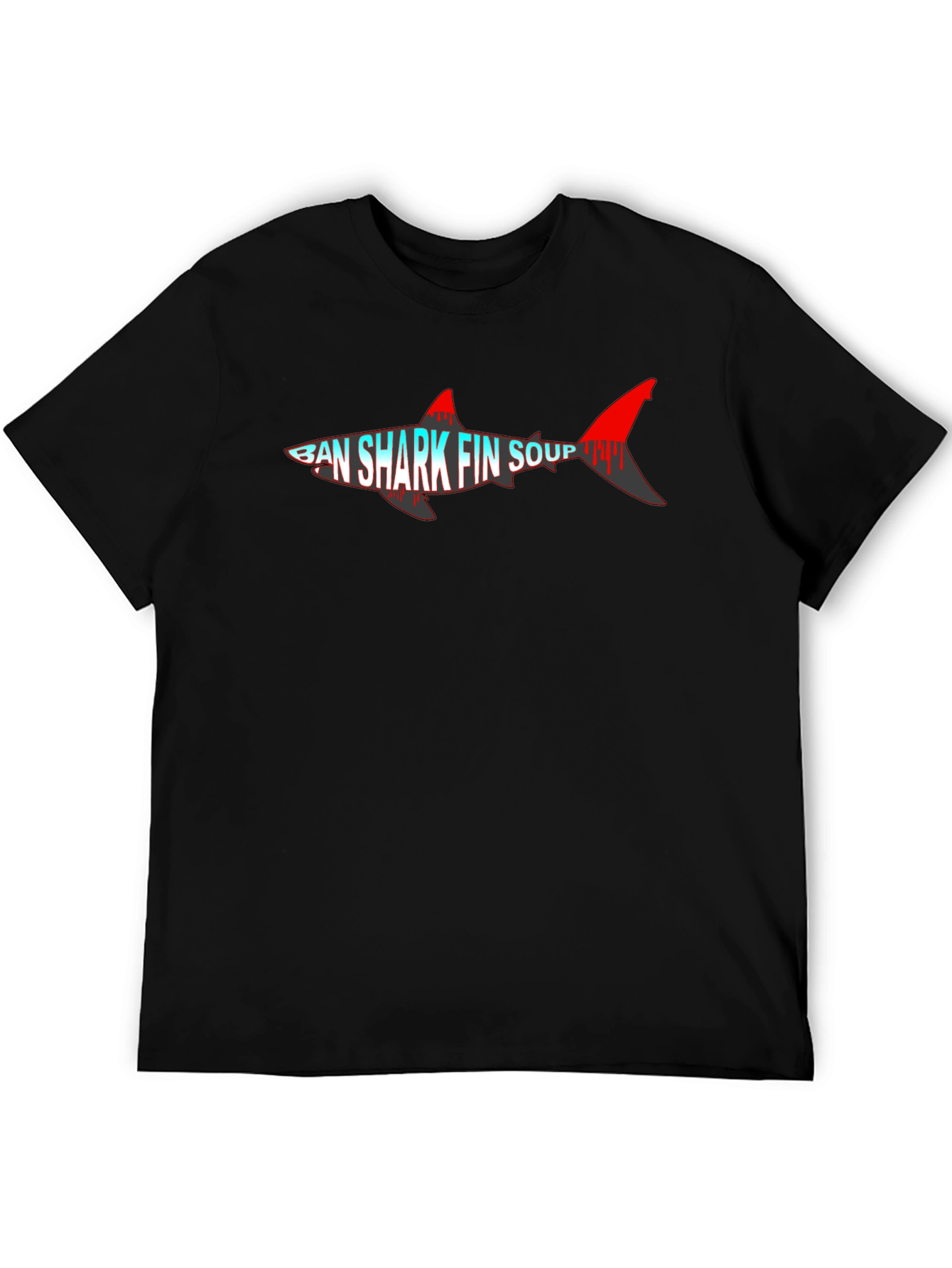 Black Ban Shark Fin Soup T-Shirt view 5