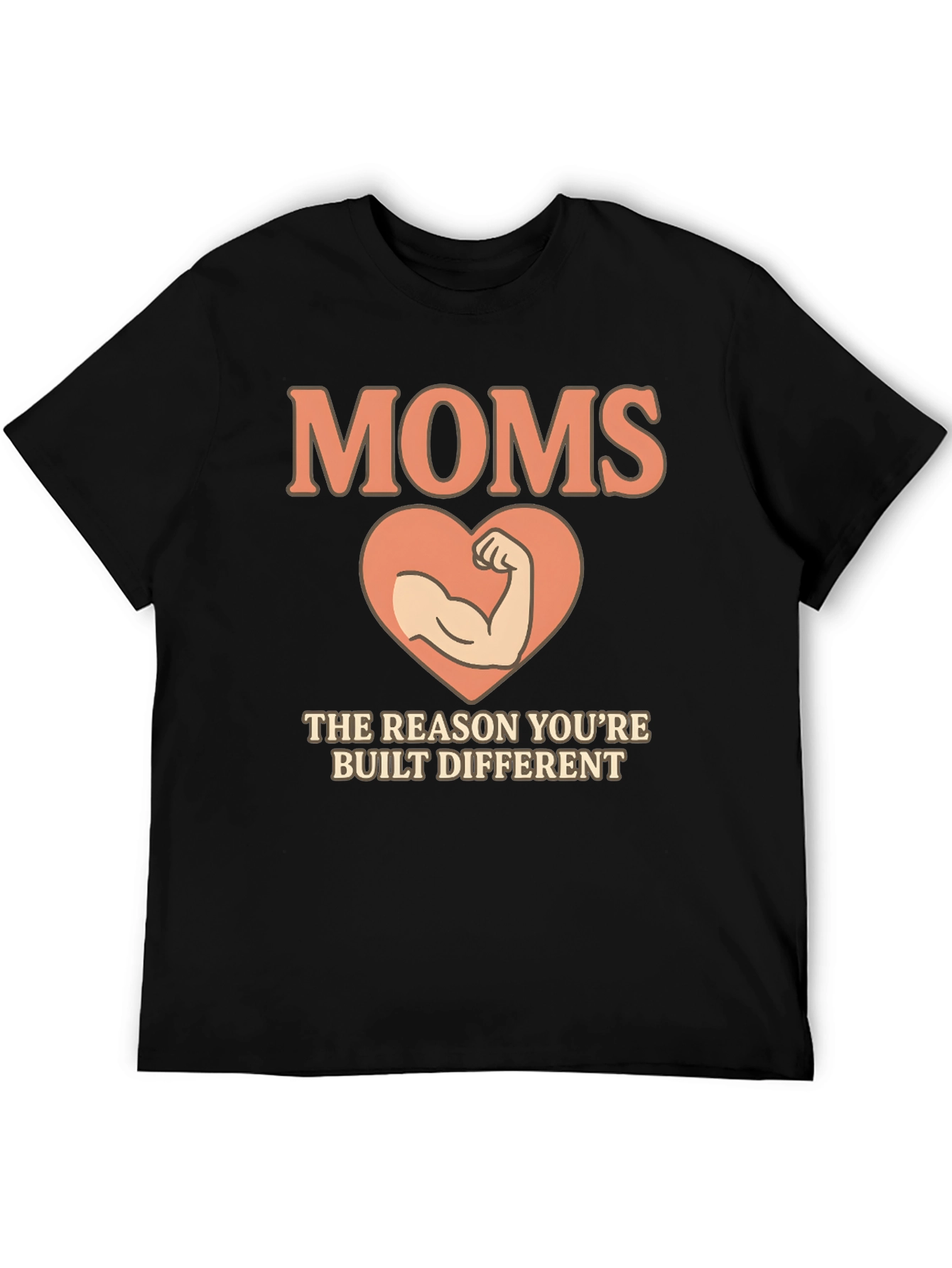 Black Moms The Reason You're Built Different T-Shirt view 5