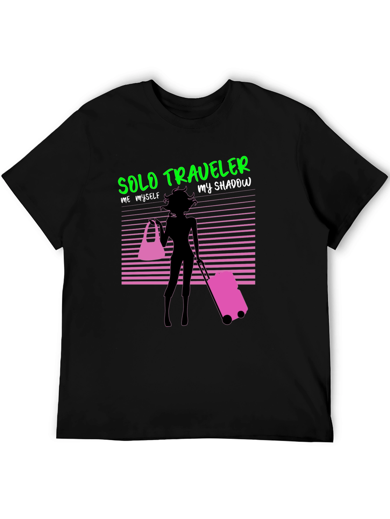 Solo Traveler Graphic Tee - Black Cotton T-Shirt - 5