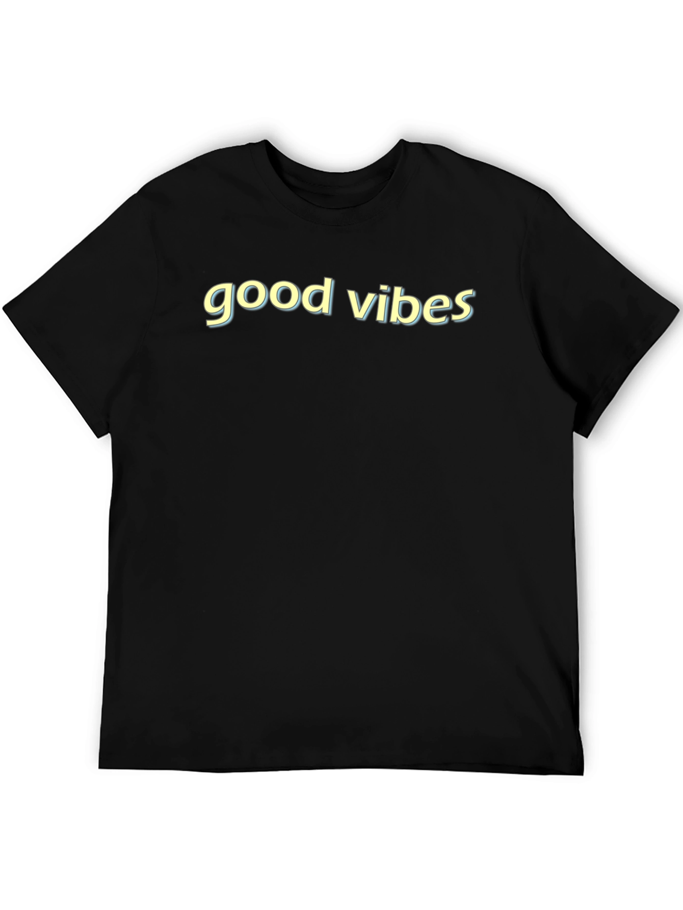 Black Good Vibes Black Graphic Tee view 5