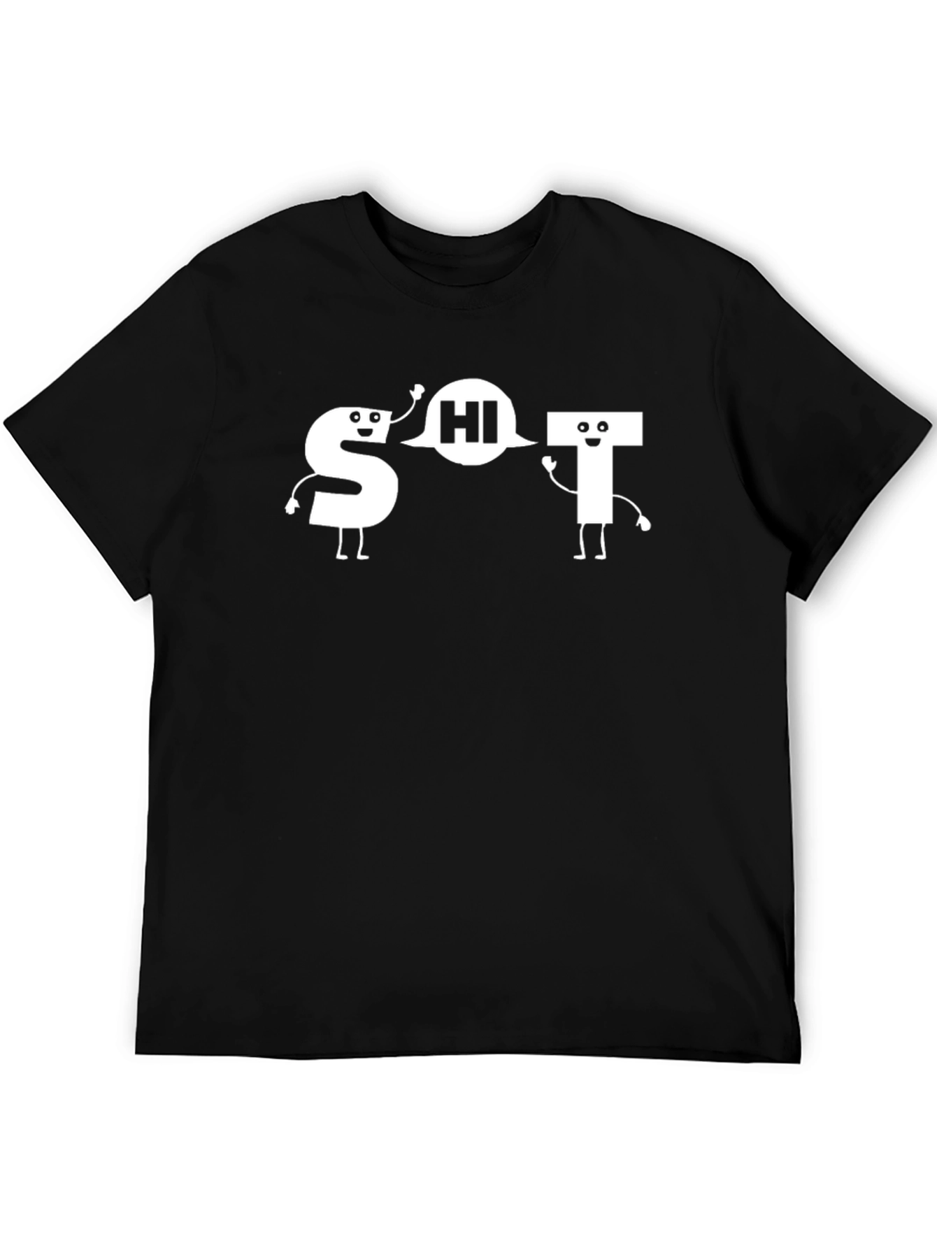 Black Funny S Hi T Graphic Tee view 5