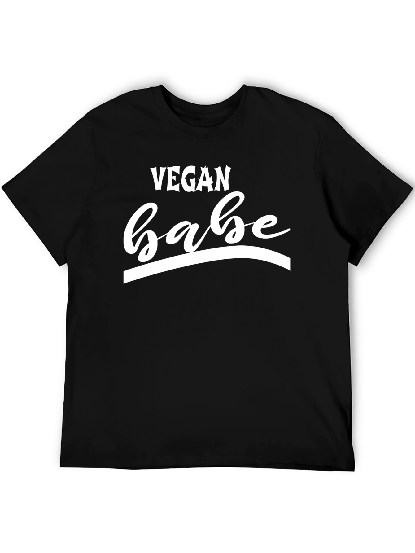 Black Vegan Babe Black T-Shirt - Stylish Vegan Apparel view 5