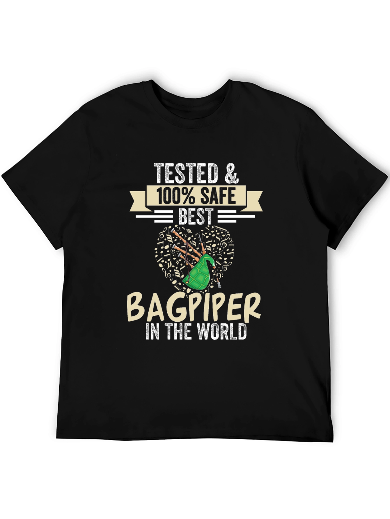 Black Best Bagpiper T-Shirt - Tested & 100% Safe, Music Lover Gift view 5