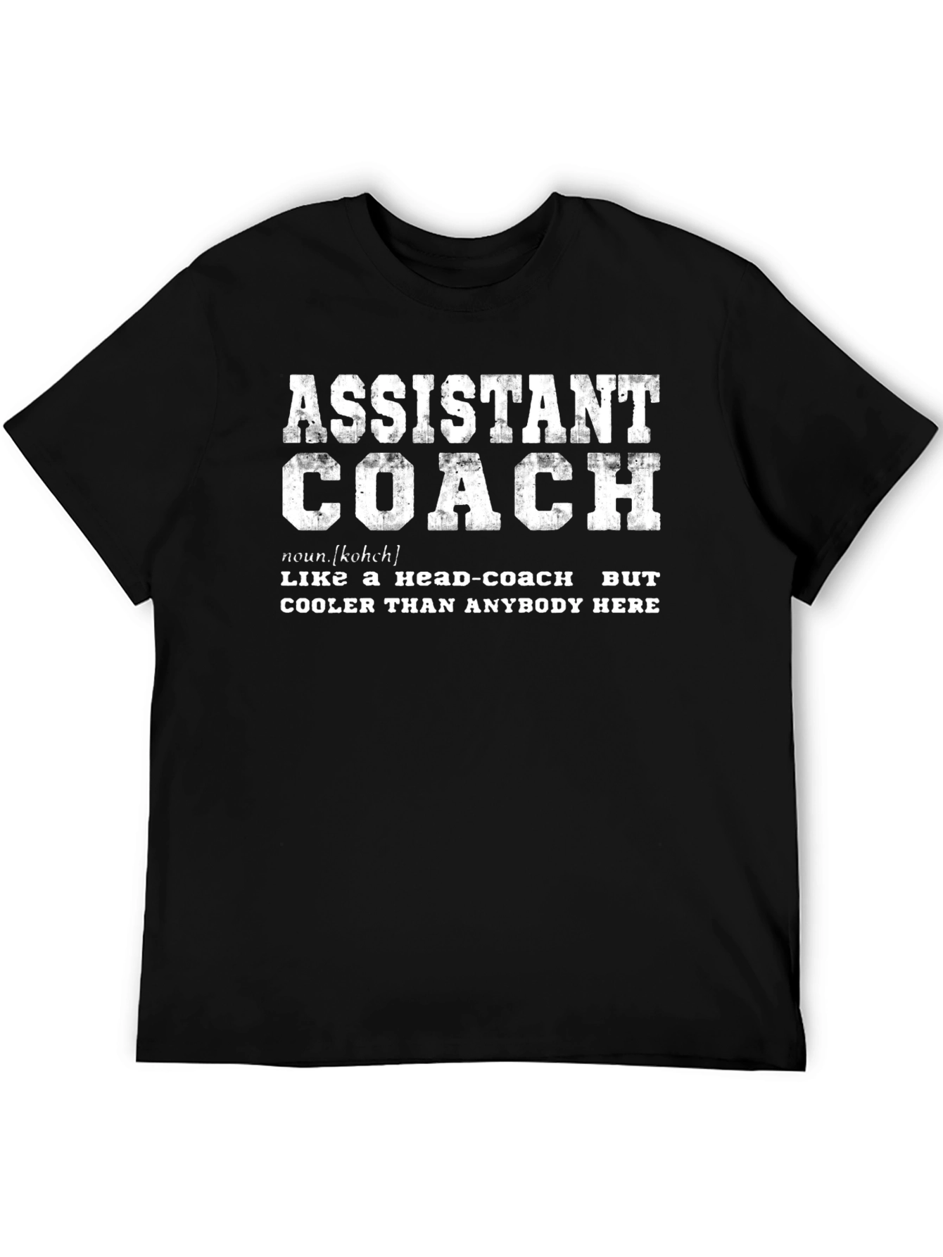 Black Assistant Coach Novelty Graphic Tee view 5
