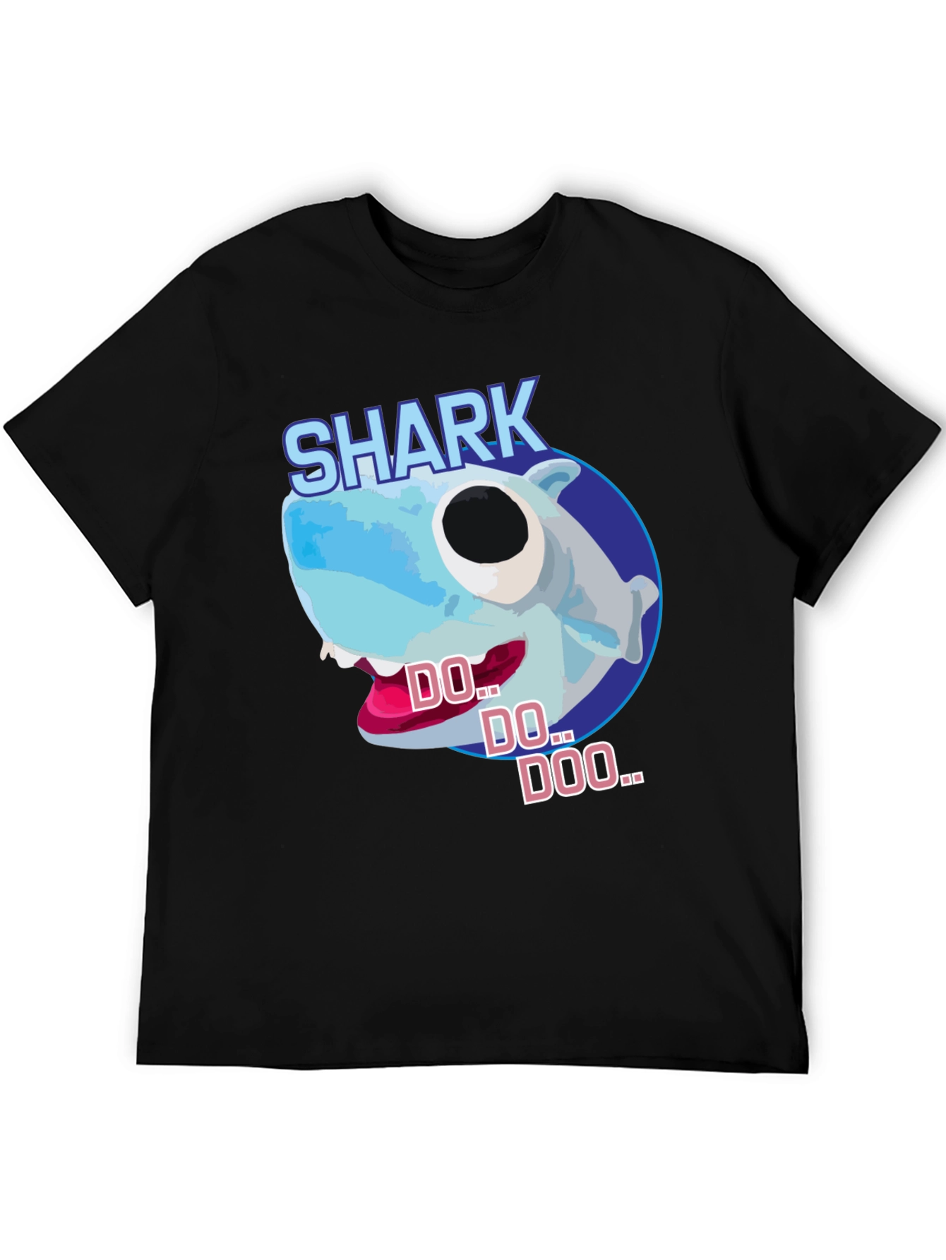 Black Baby Shark Doo Doo Doo Graphic Tee Shirt view 5