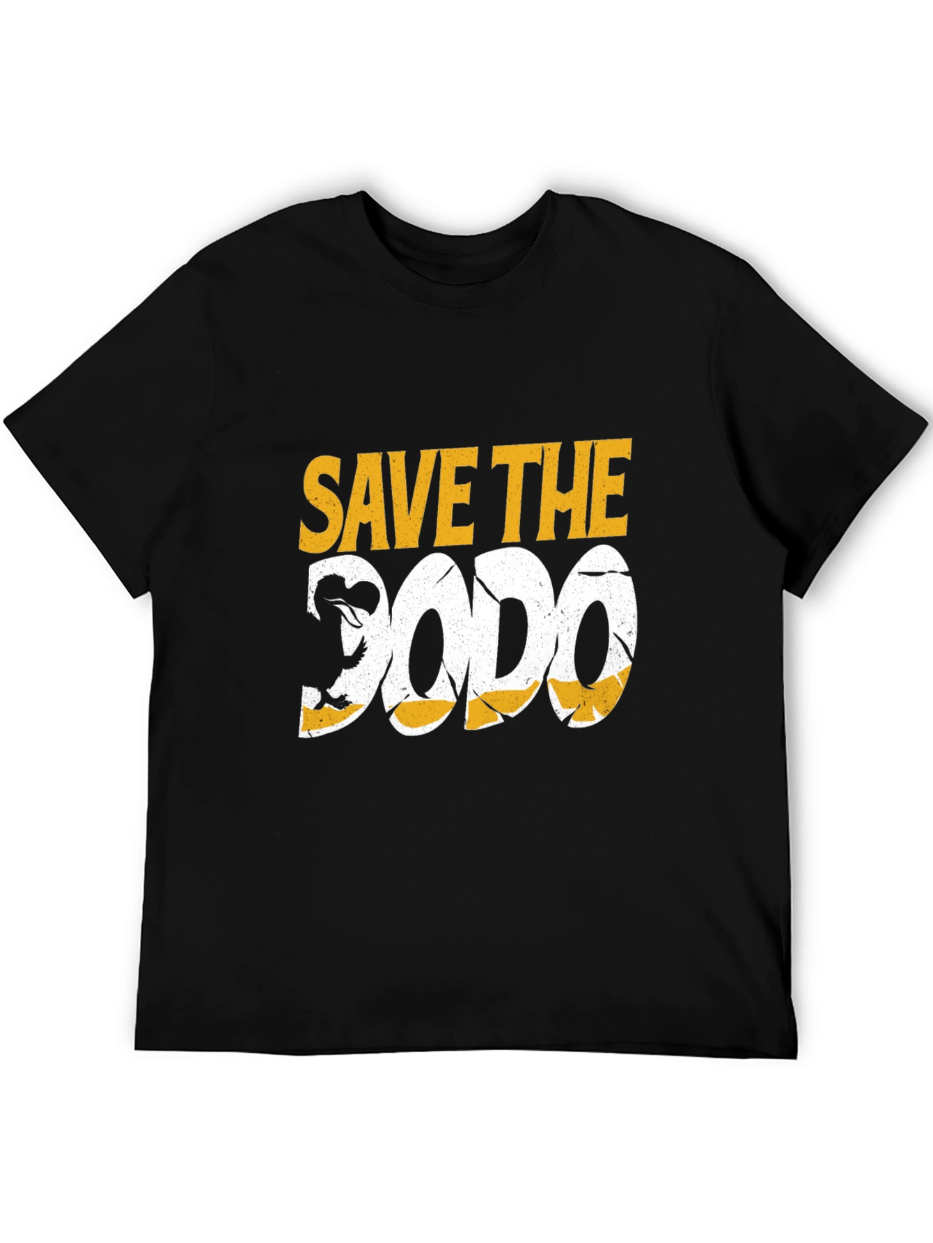 Black Save the Dodo Graphic Tee - Black Cotton T-Shirt view 5