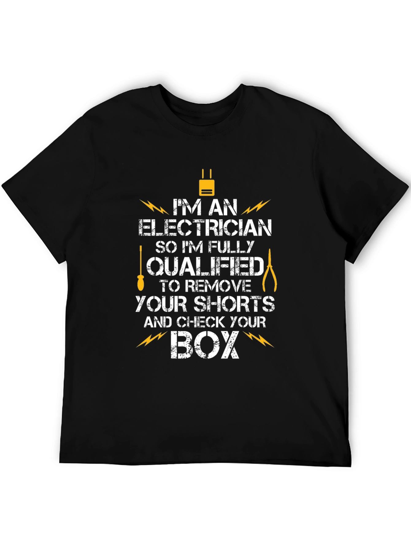 Black Electrician Humor Graphic T-Shirt view 5