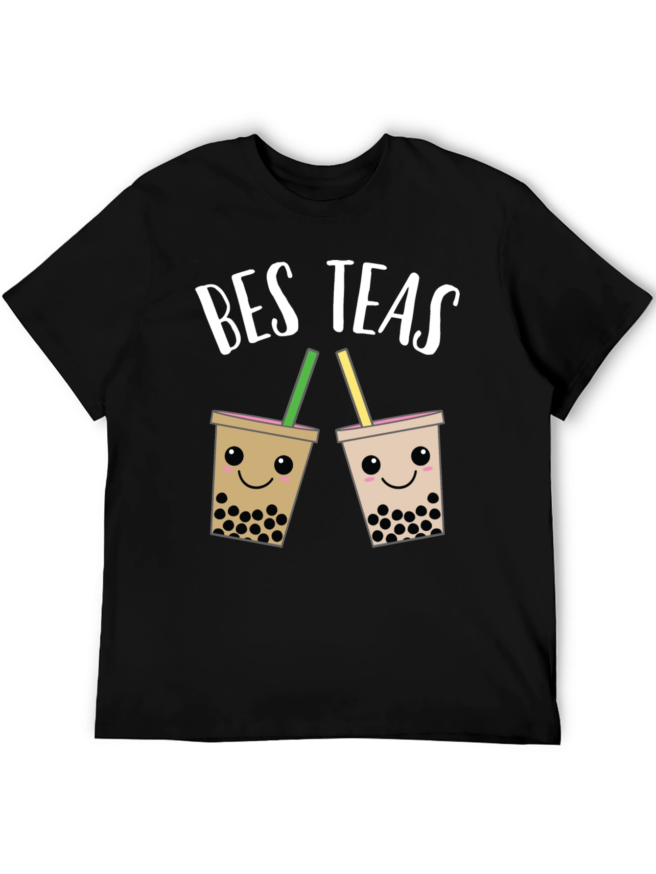 Black Bes Teas Bubble Tea Graphic T-Shirt view 5
