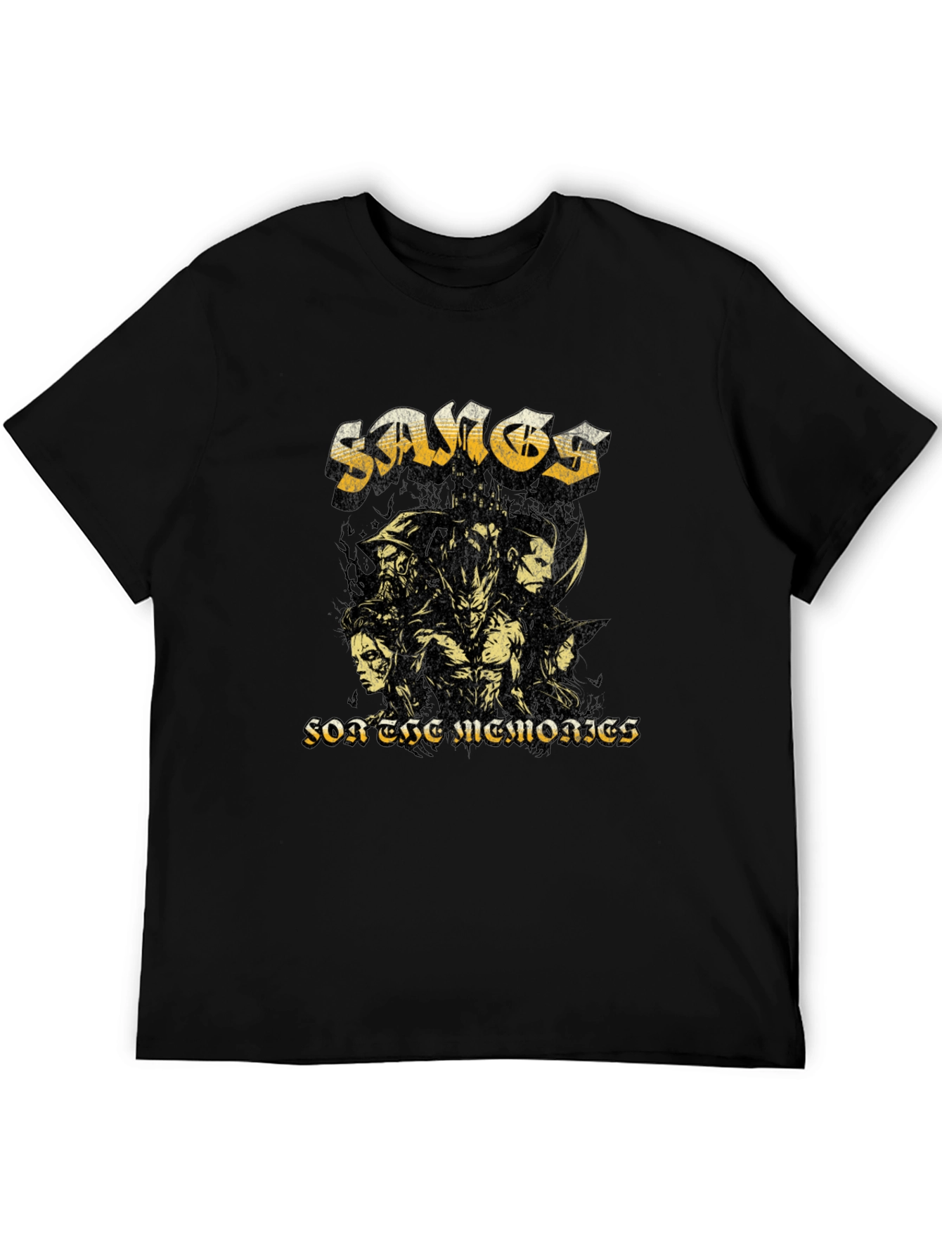 Black Samos Band Black T-Shirt - For The Memories Graphic Tee view 5