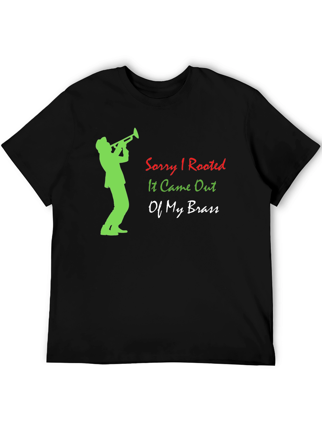 Black Sorry I Tooted T-Shirt Funny Trumpet Player Tee view 5