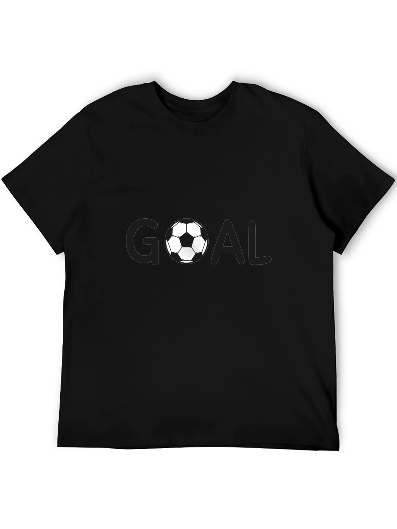 Black Goal Soccer Ball Graphic T-Shirt - Black view 5