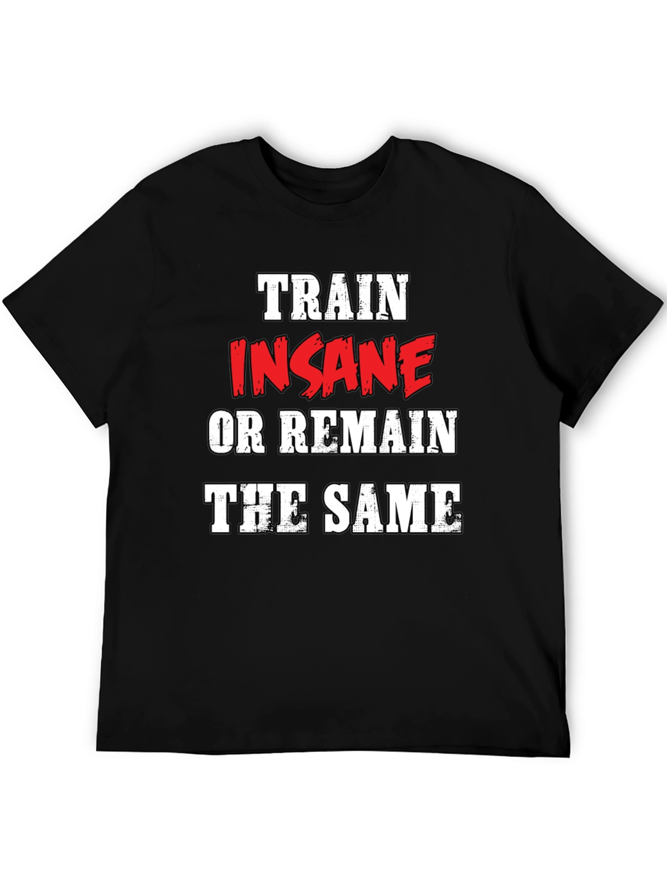 Black Train Insane Graphic Tee - Motivational Workout Shirt view 5
