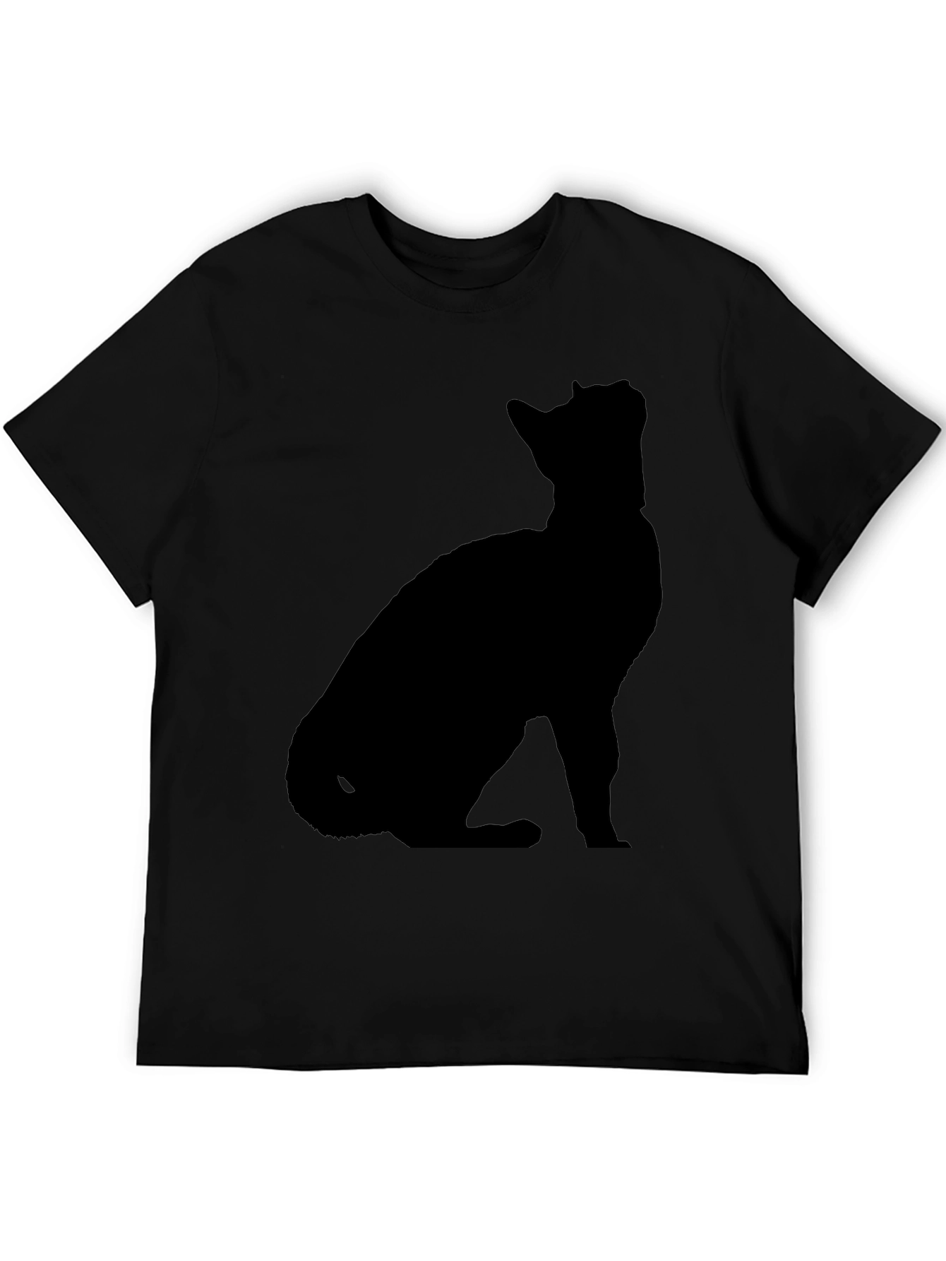 Black Black Cat Silhouette T-Shirt view 5