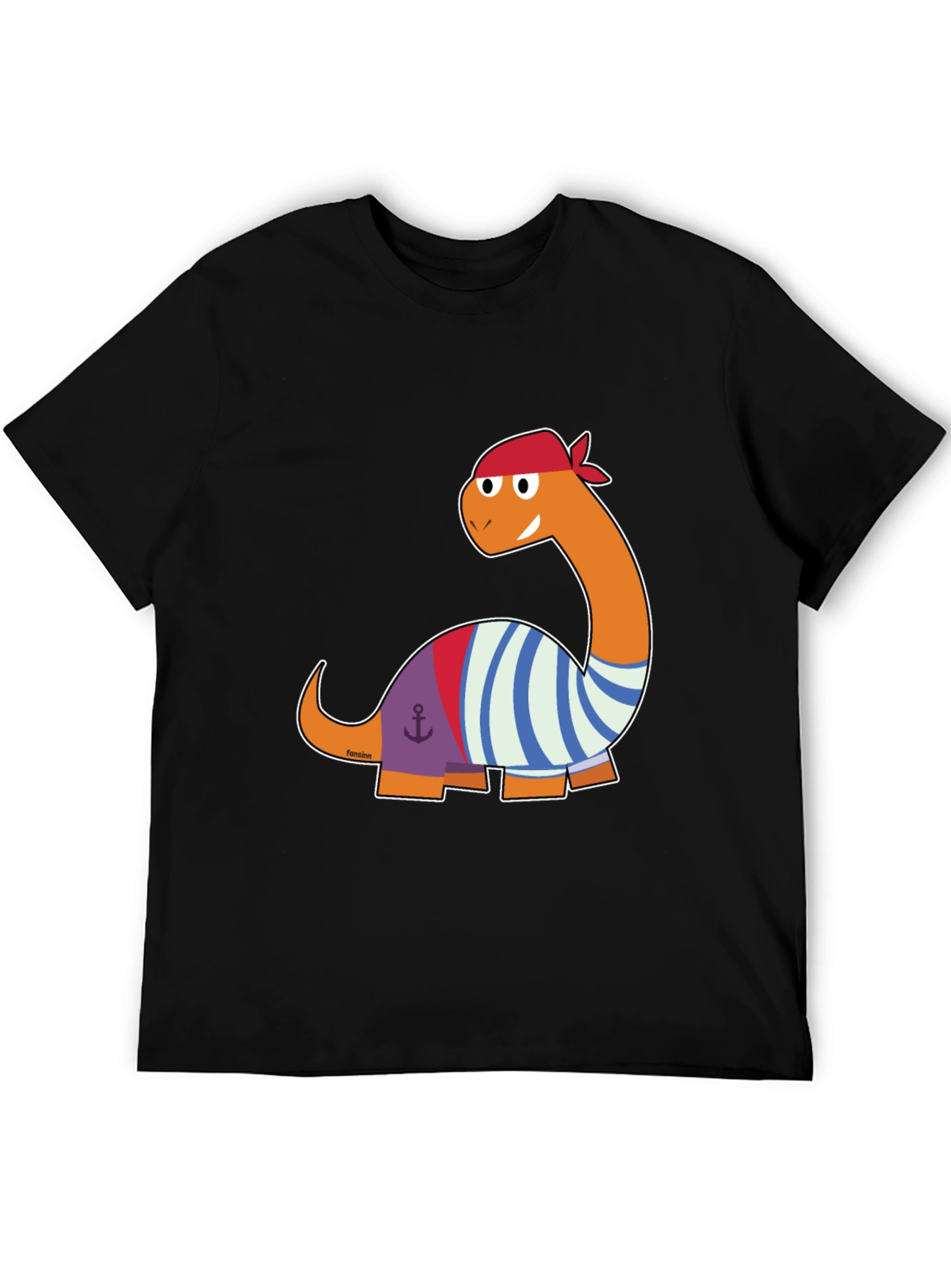 Black Pirate Dino T-Shirt - Black view 5