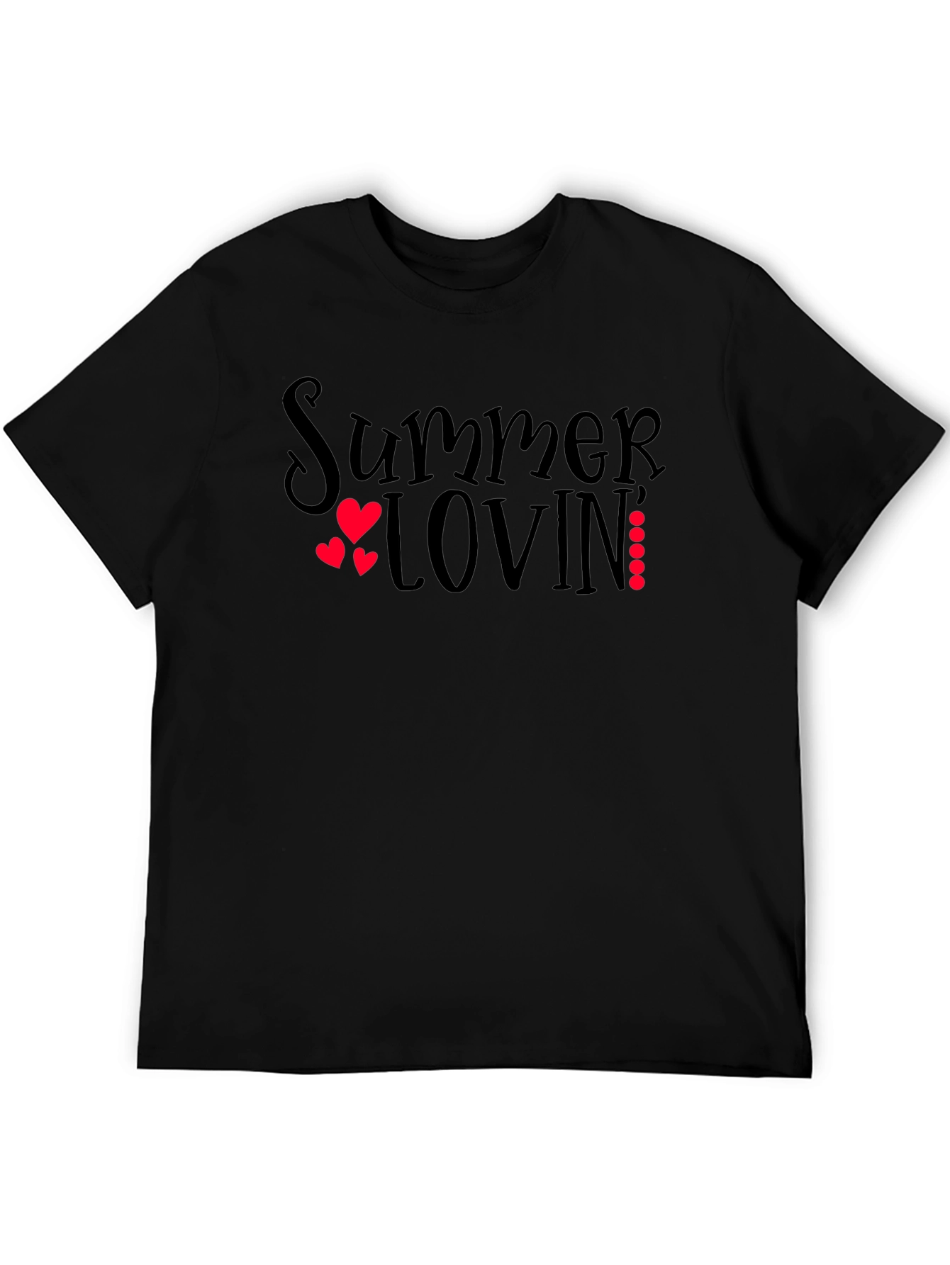 Black Summer Lovin' Graphic Tee - Black Unisex T-Shirt view 5