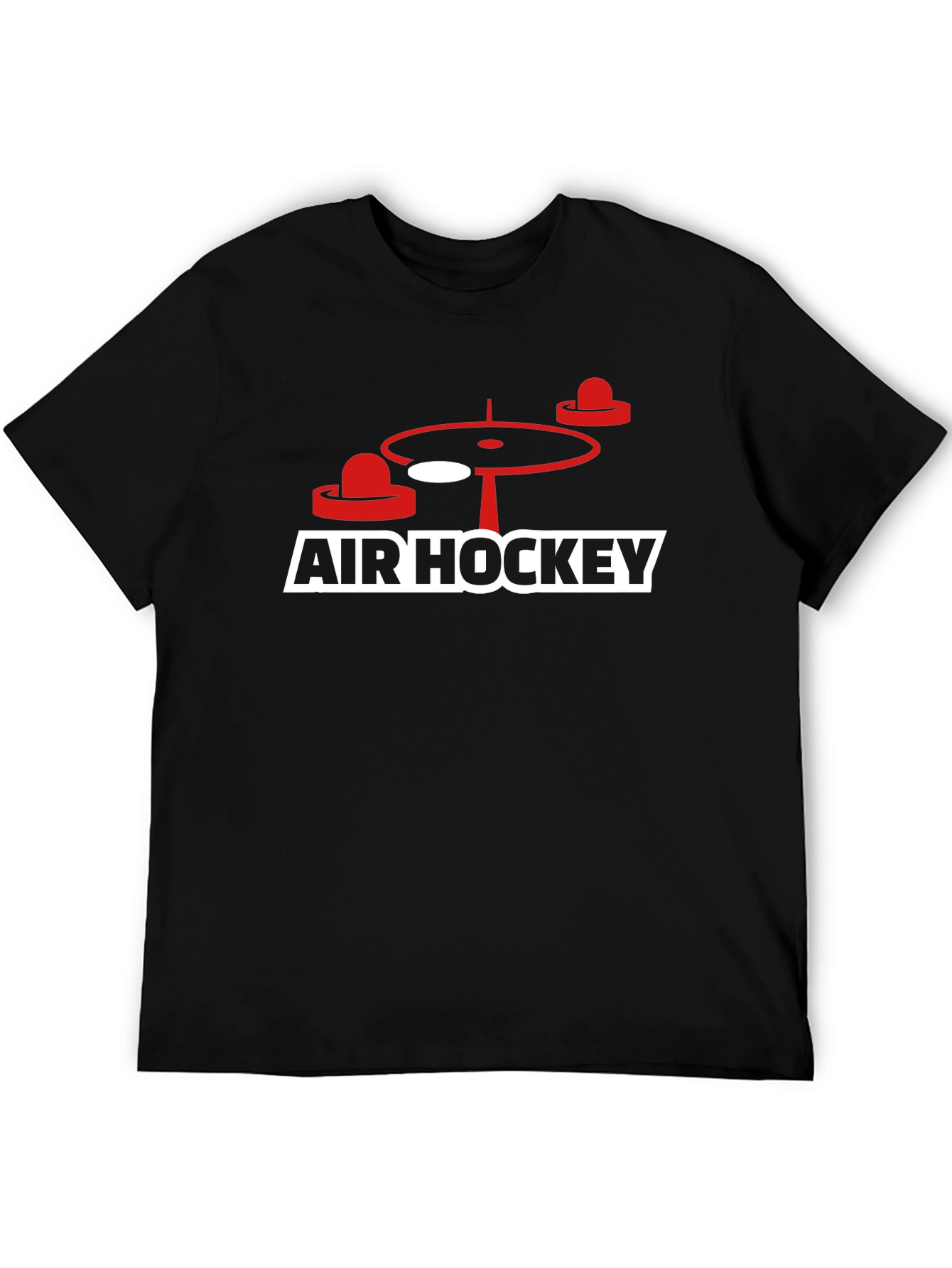 Air Hockey Graphic Tee - Black Cotton Blend - 5