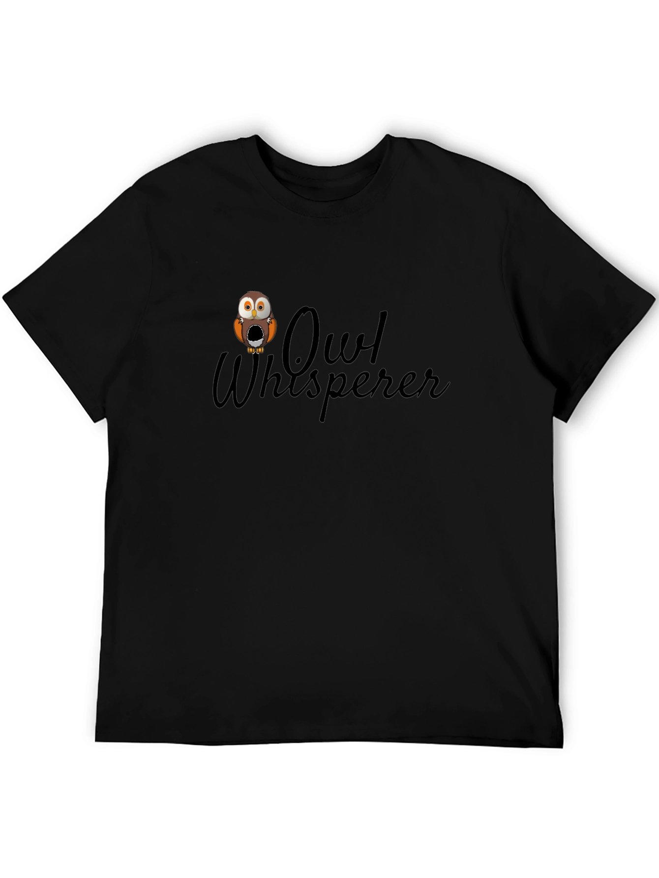 Black Owl Whisperer Graphic T-Shirt - Black view 5
