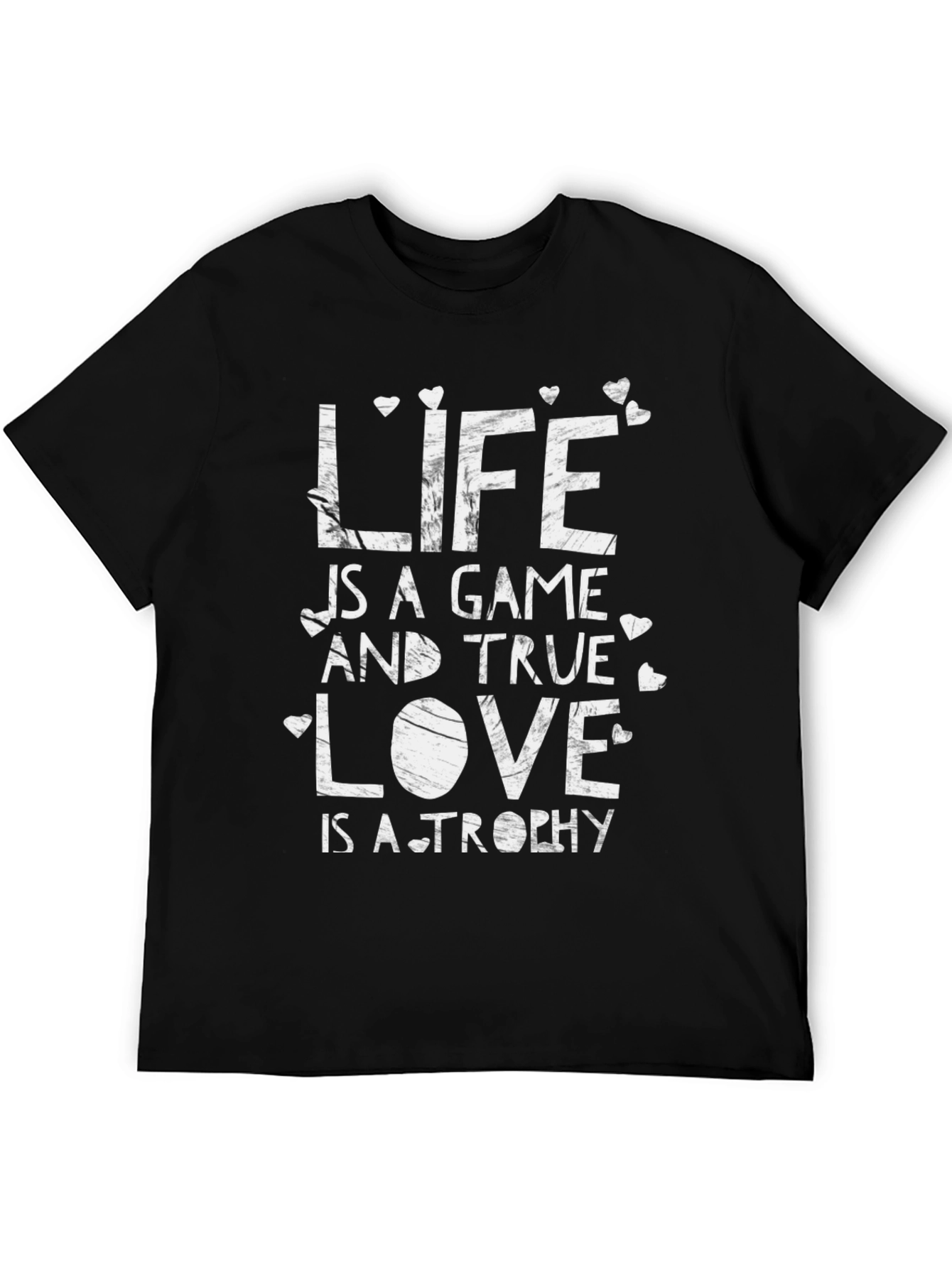 Black Life is a Game Graphic Tee - Black Crew Neck T-Shirt view 5