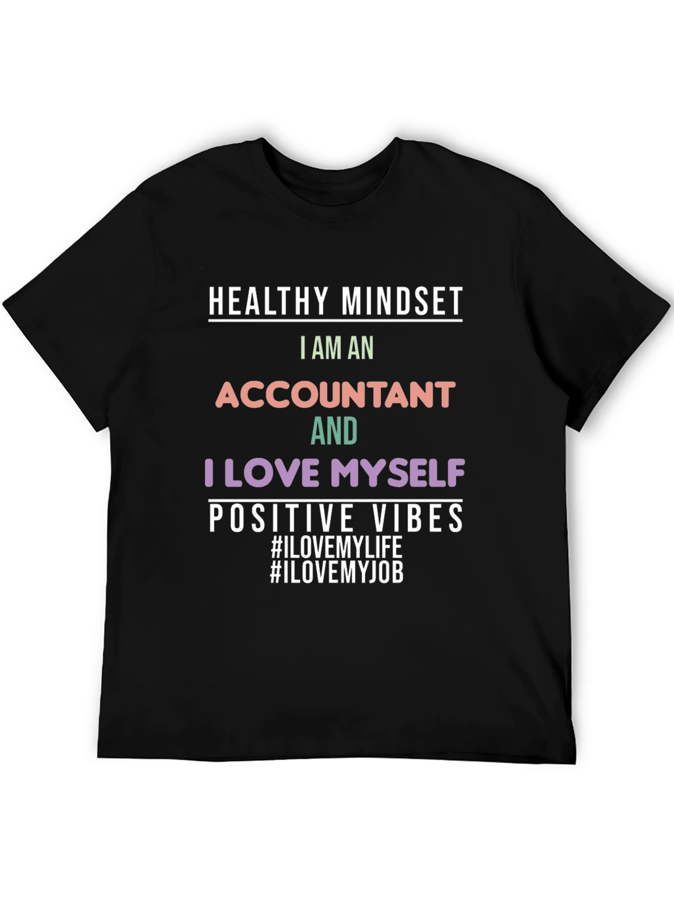 Black Accountant Pride Black T-Shirt view 5