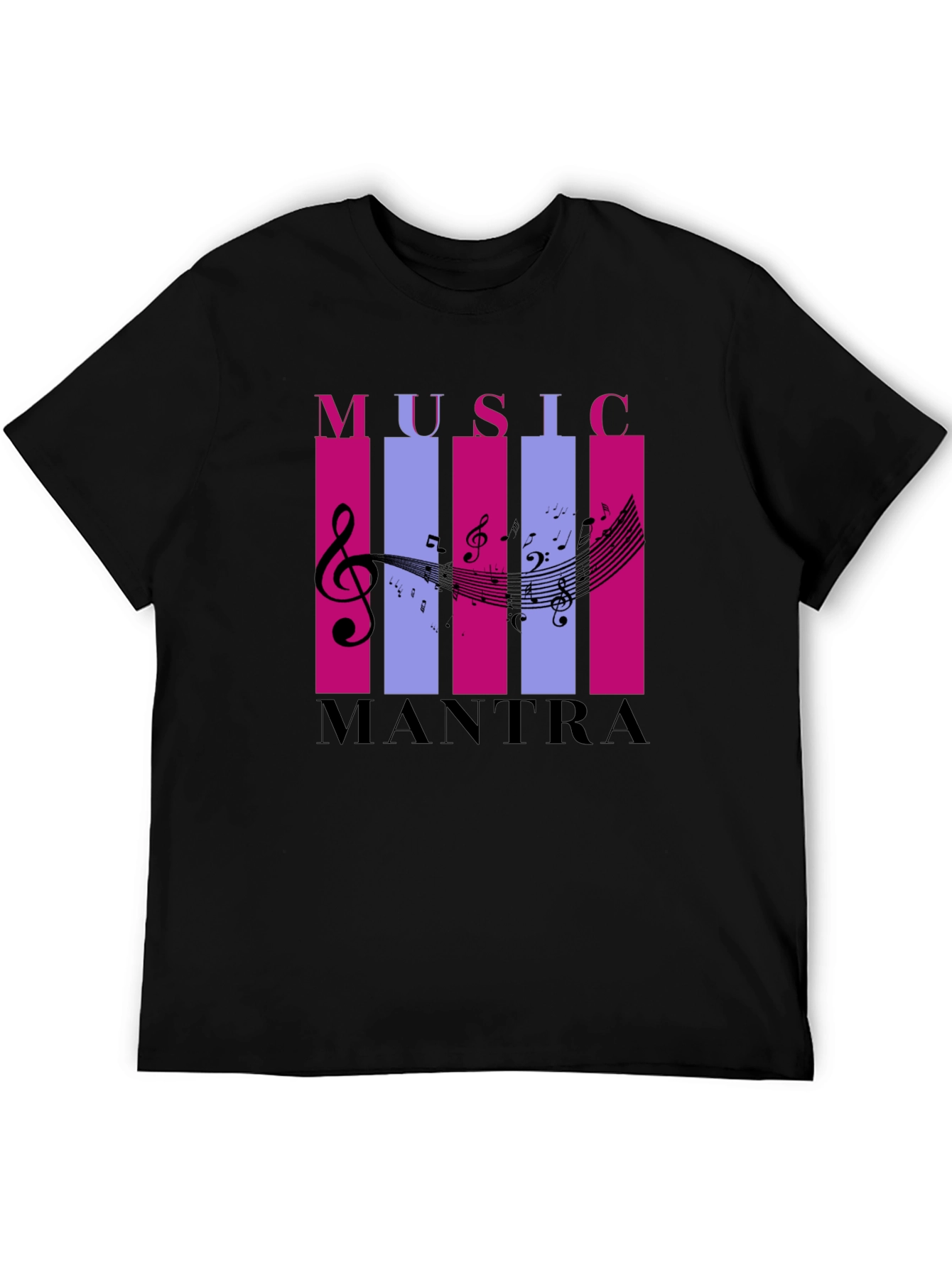 Black Music Mantra Graphic T-Shirt view 5
