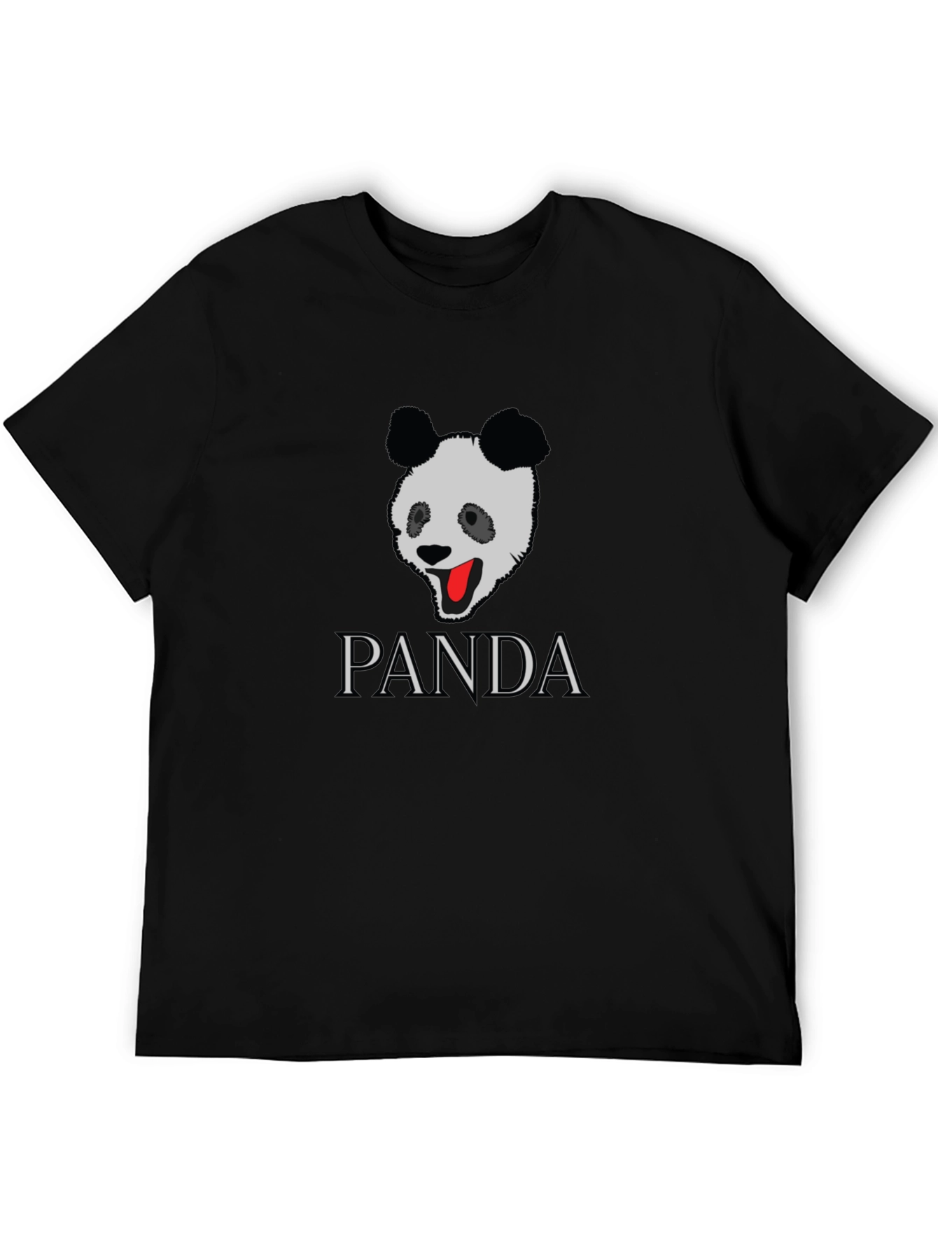 Black PANDA Graphic Tee - Stylish Black T-Shirt view 5