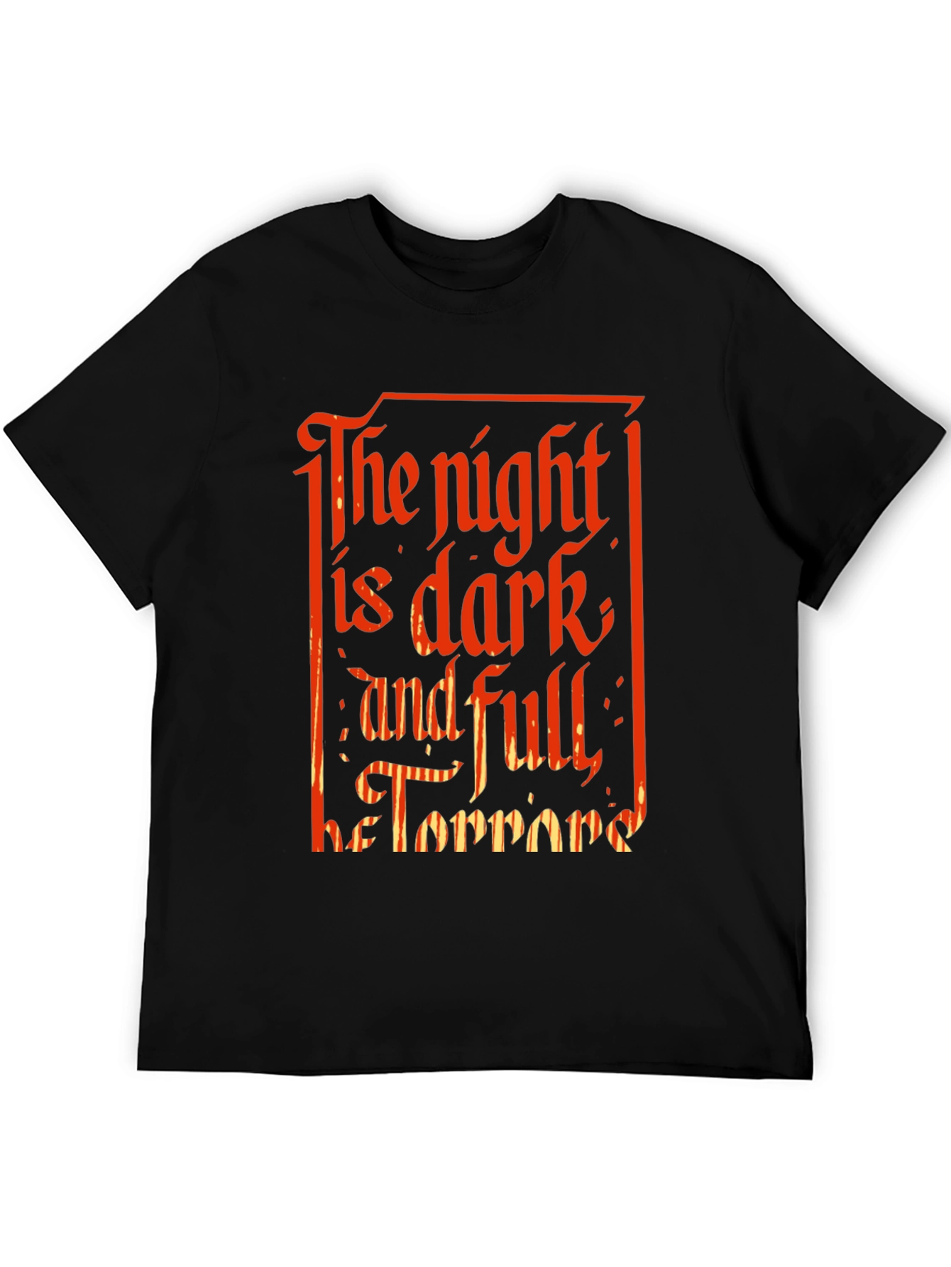 Black The Night is Dark T-Shirt view 5