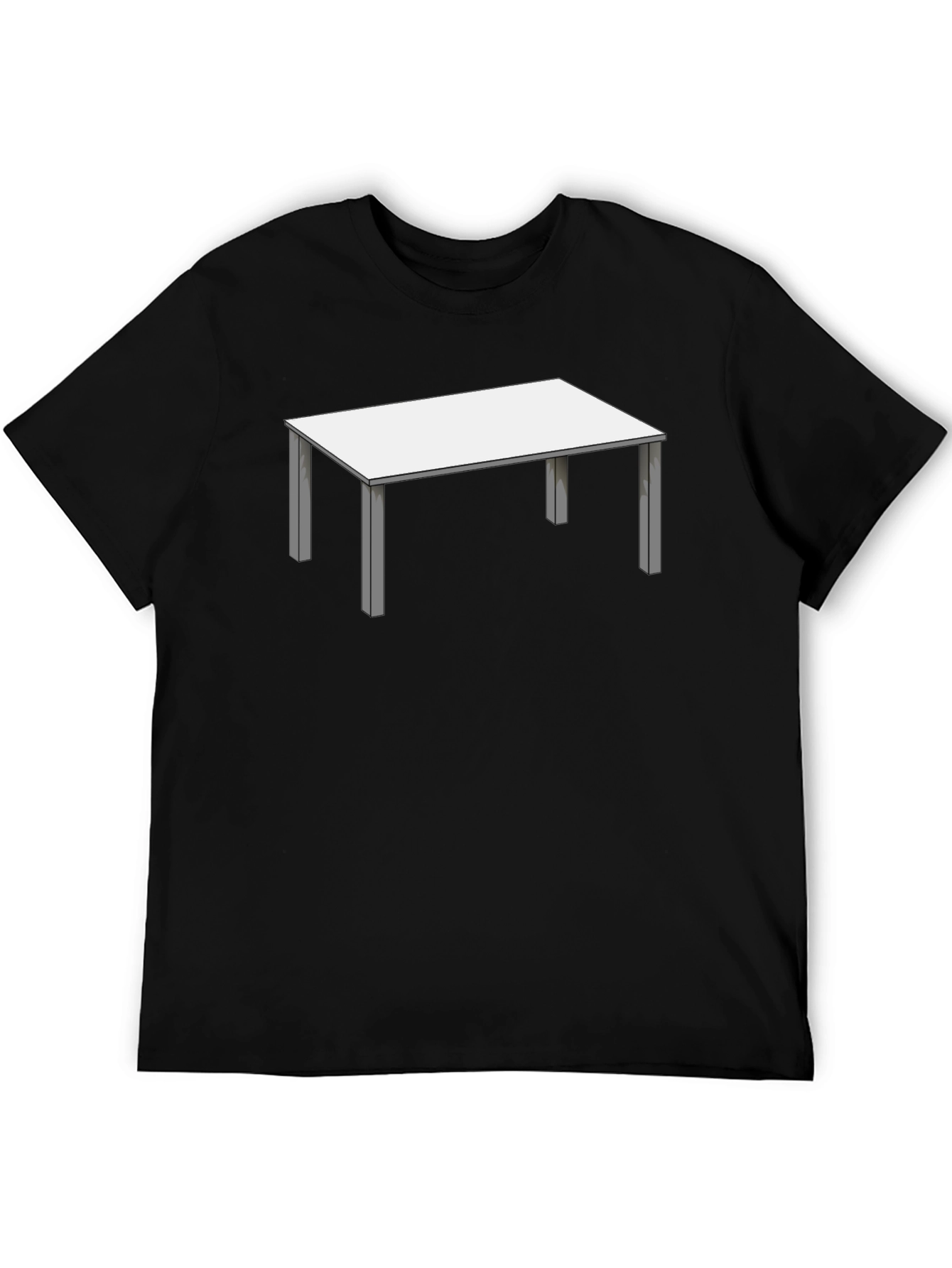 Black Novelty Table Graphic T-Shirt - Black view 5