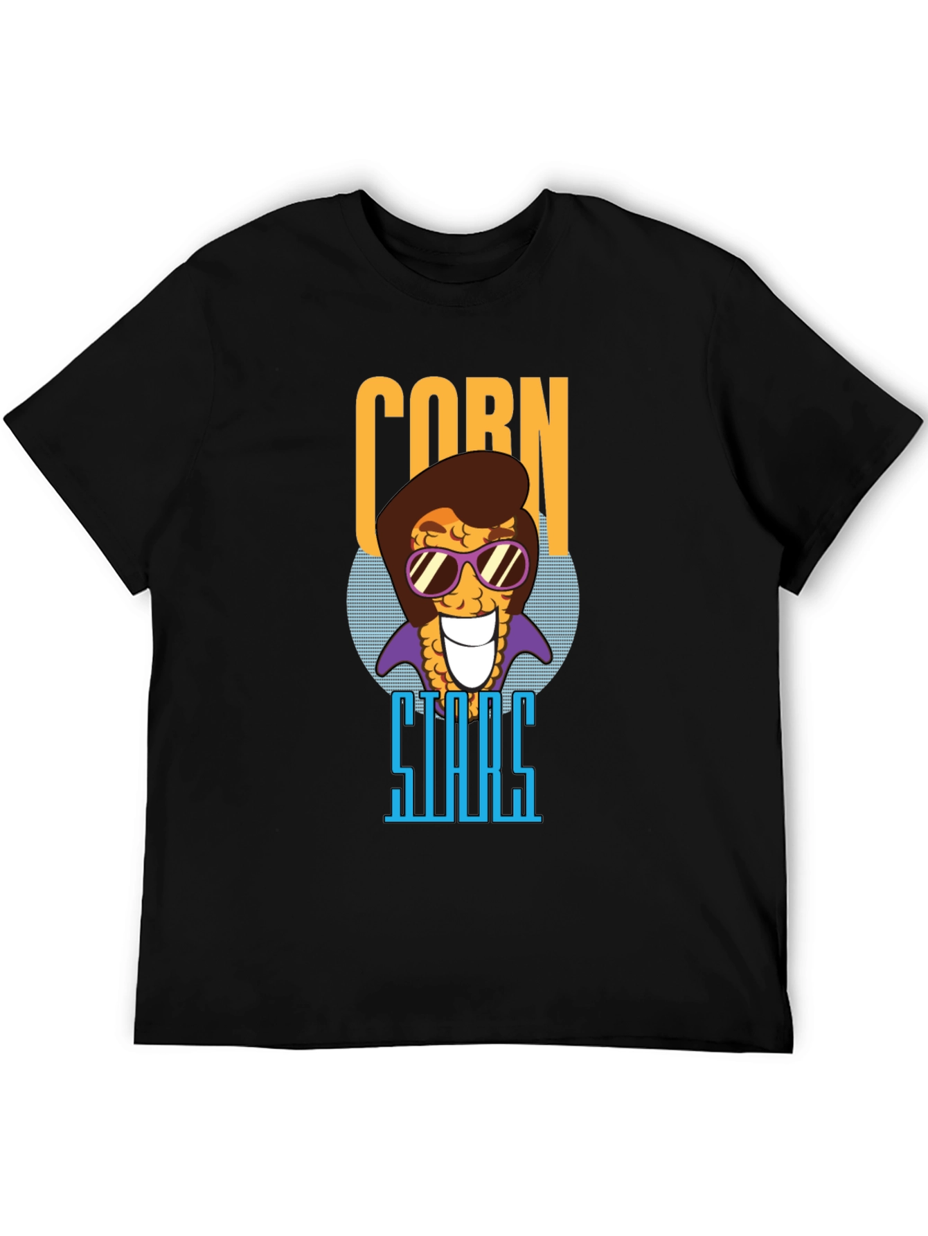 Black Corn Stars Graphic T-Shirt - Funny Foodie Tee view 5