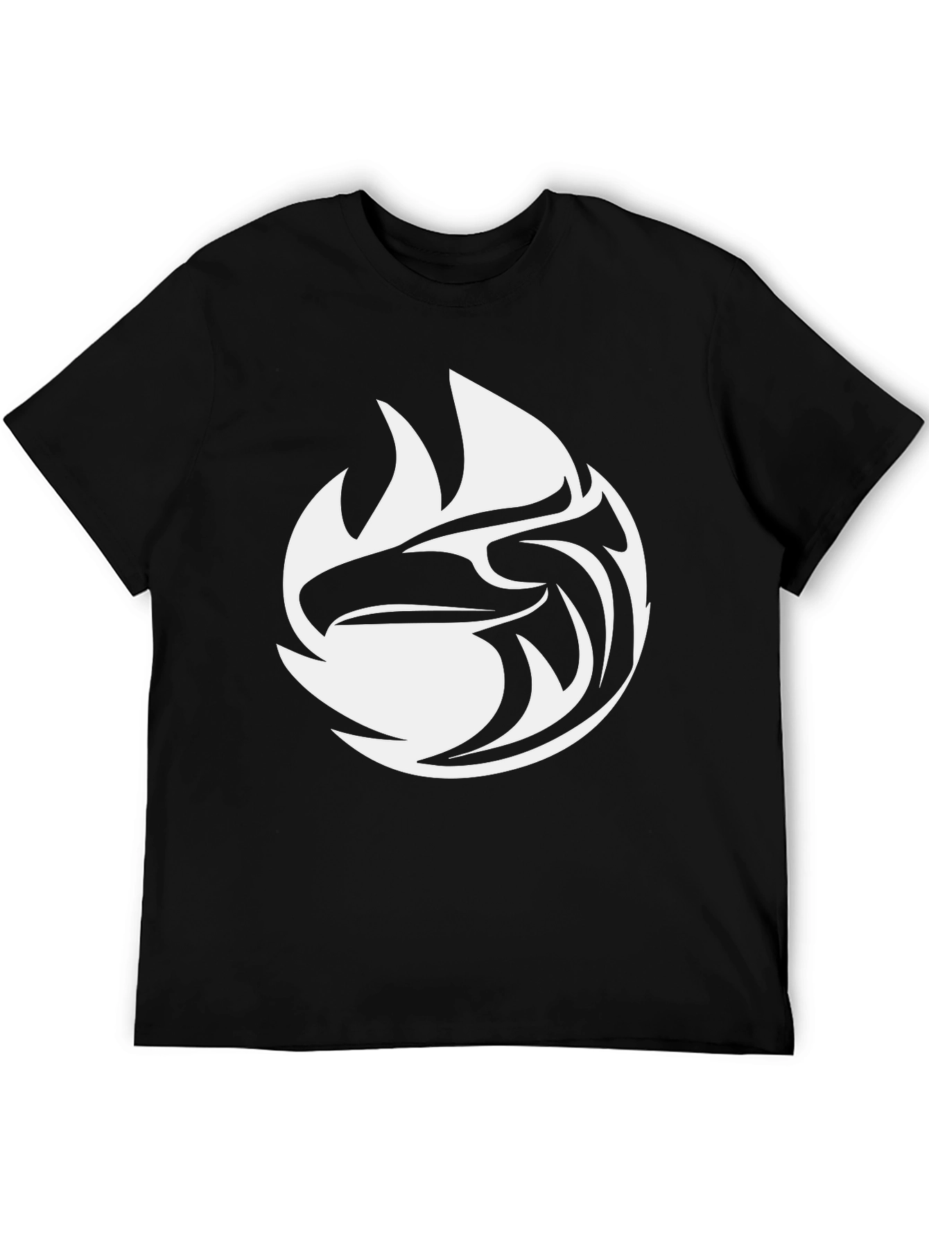 Black Black Tee with White Eagle Graphic view 5